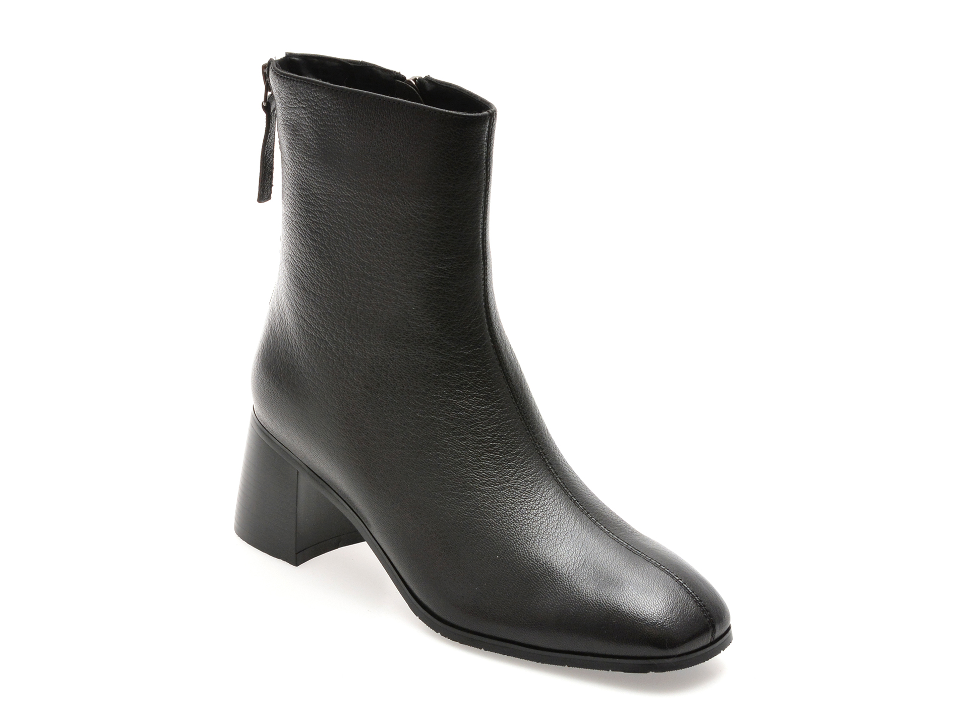 Botine EPICA negre, B102, din piele naturala