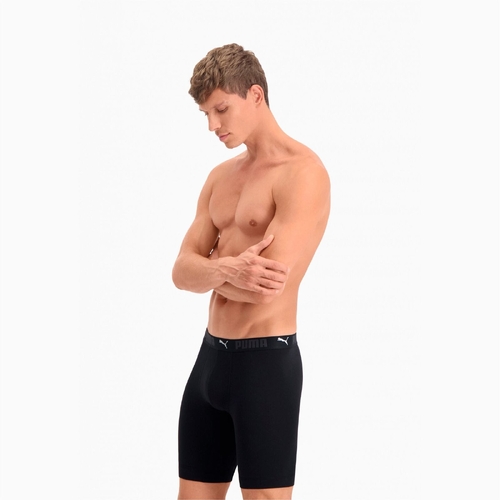 Boxeri barbati Puma Sport Cotton Long Boxer 2p Black 93552301 - poza 5