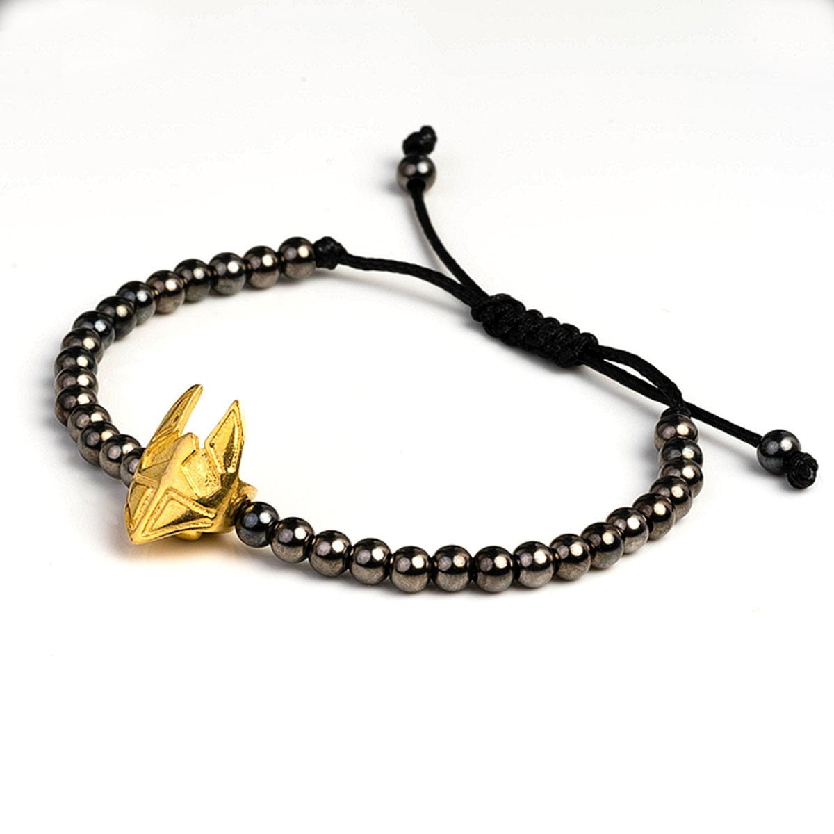 Bratara argint Greta Otto-Gold Mask, ajustabila, handmade
