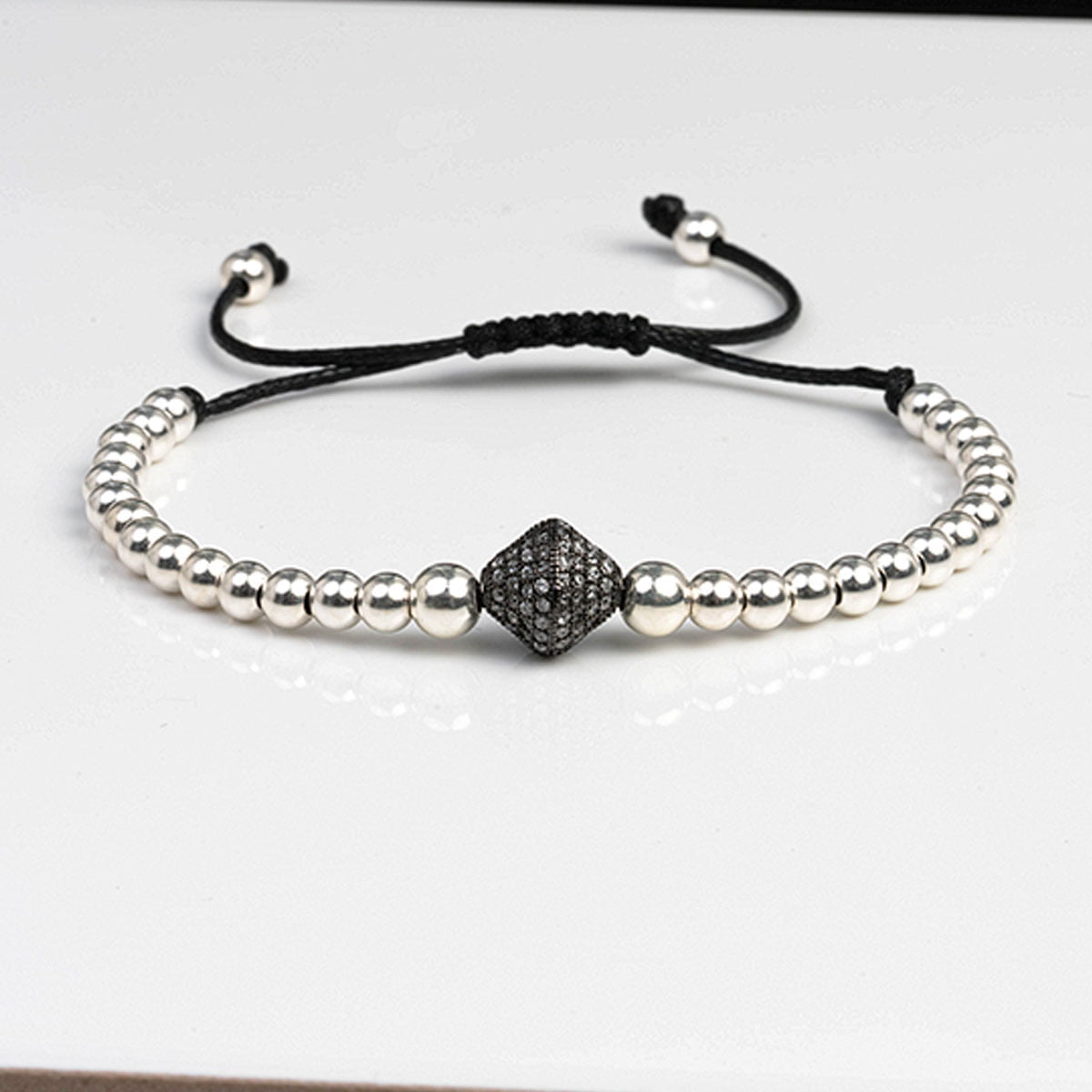 Bratara argint Greta Otto-Link Romb, ajustabila, handmade