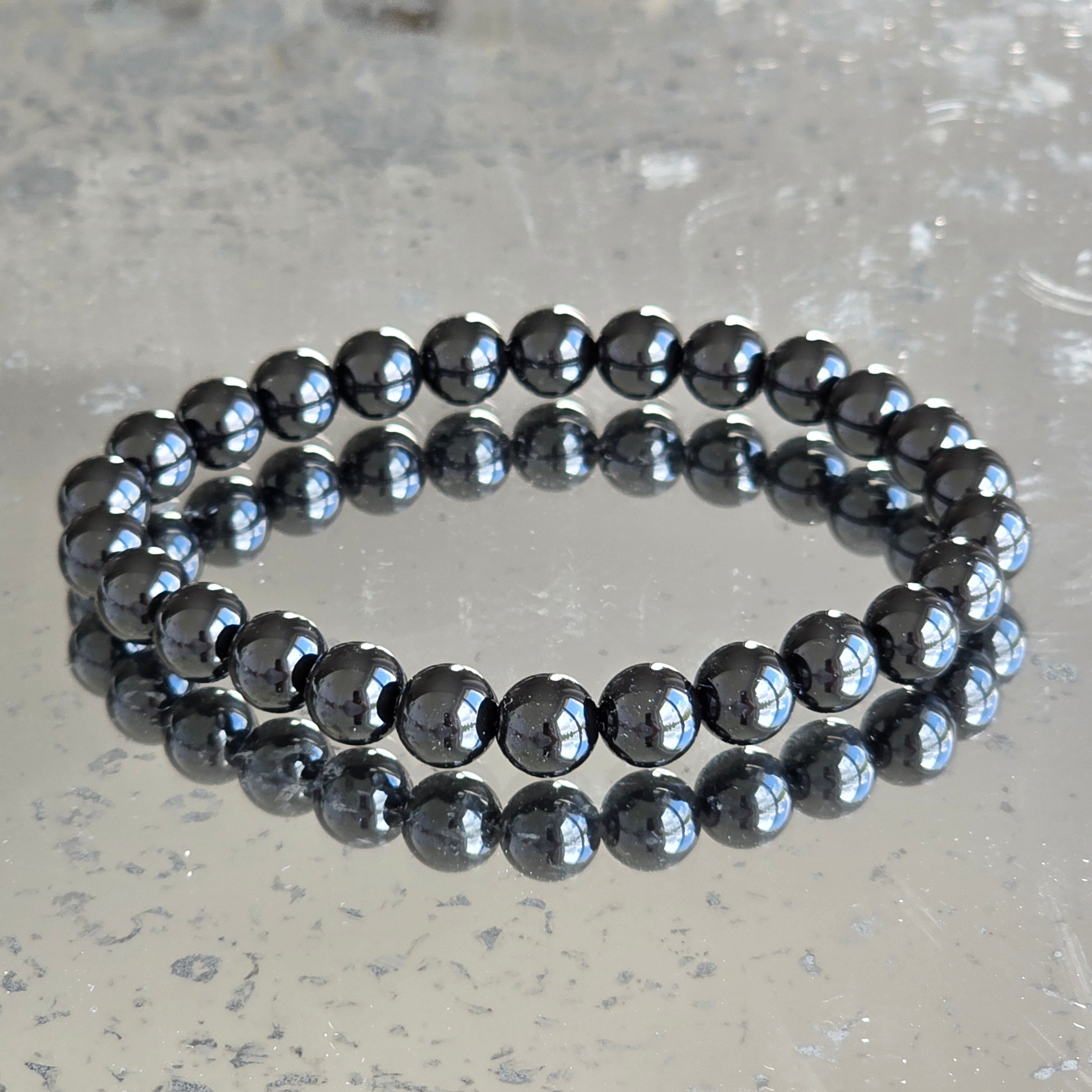 Bratara barbati onix negru 8 mm
