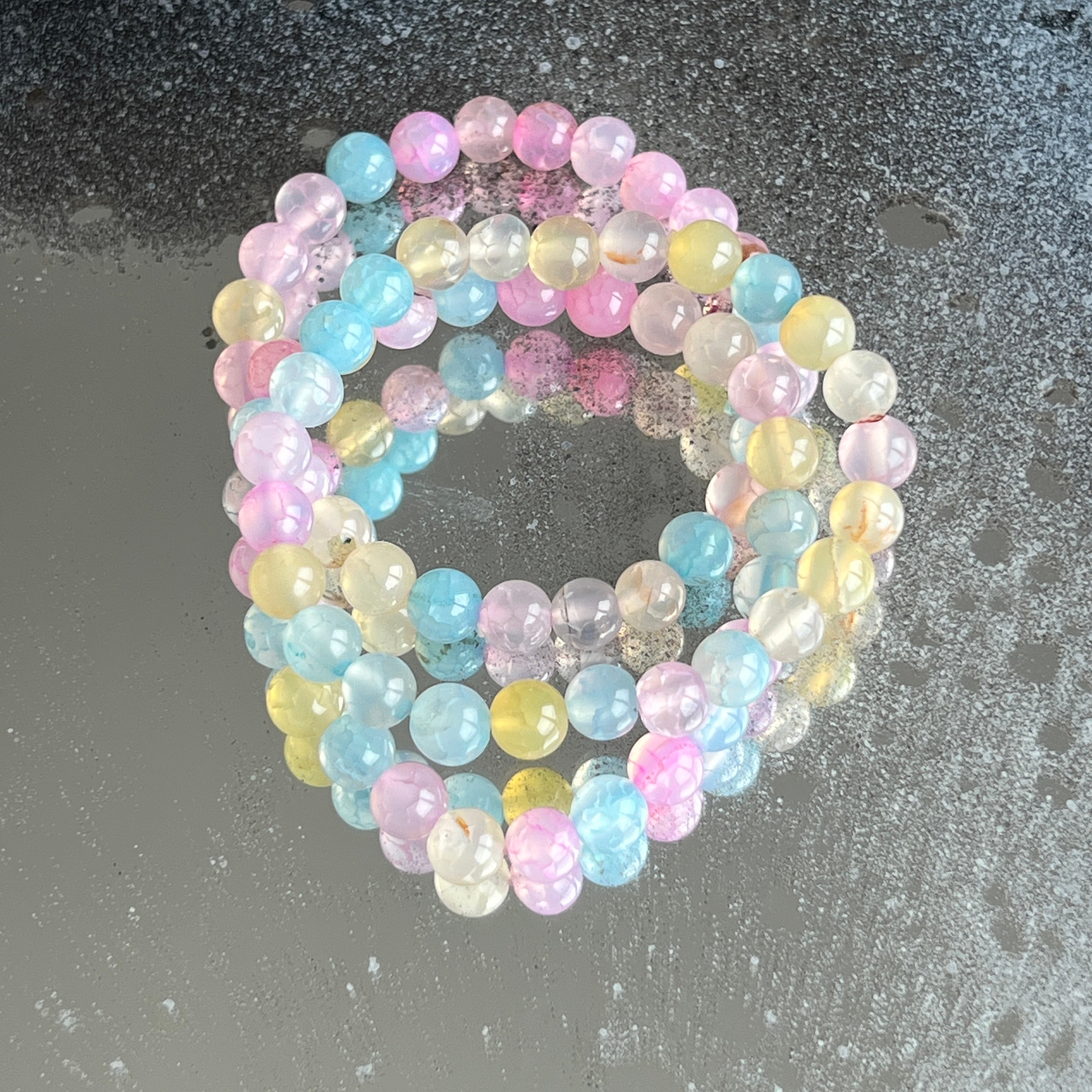 Bratara copii jad pastel 6 mm
