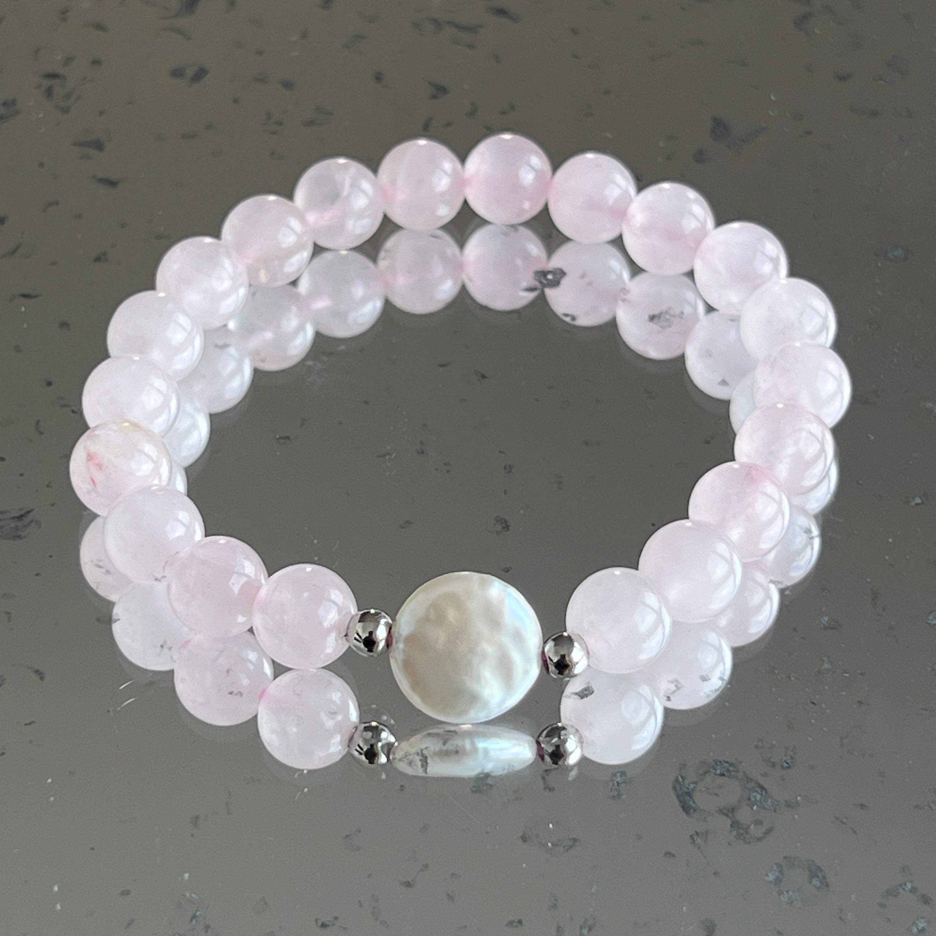 Brățară cuart roz 8 mm | Pearl