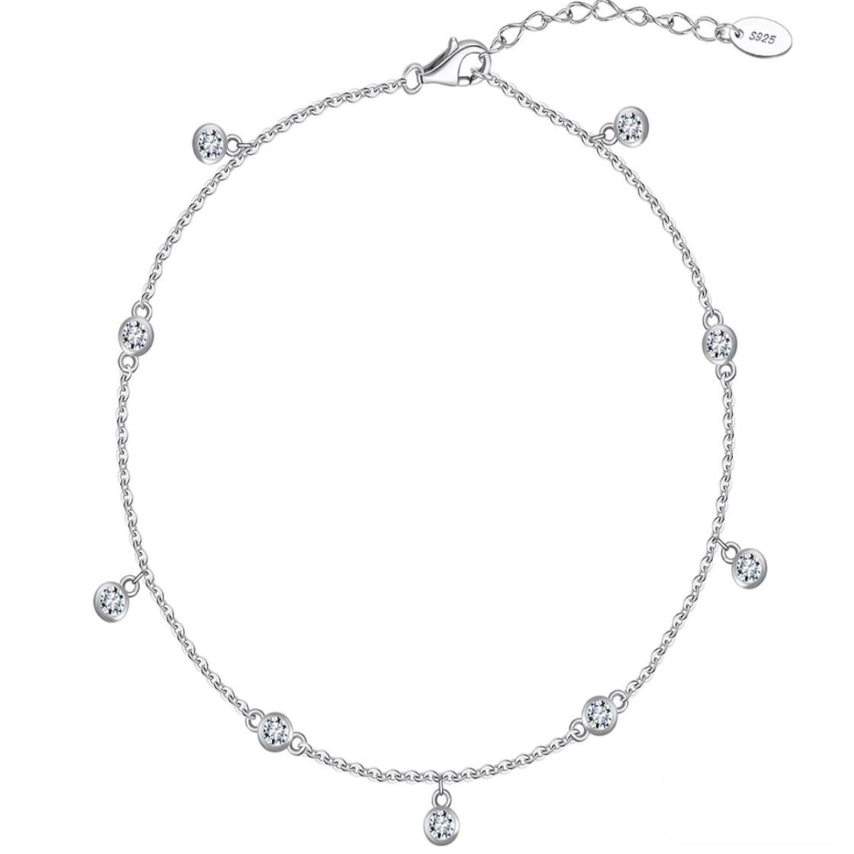 Bratara de glezna argint 925, JW1809, model elegant, placata cu rodiu - poza 1