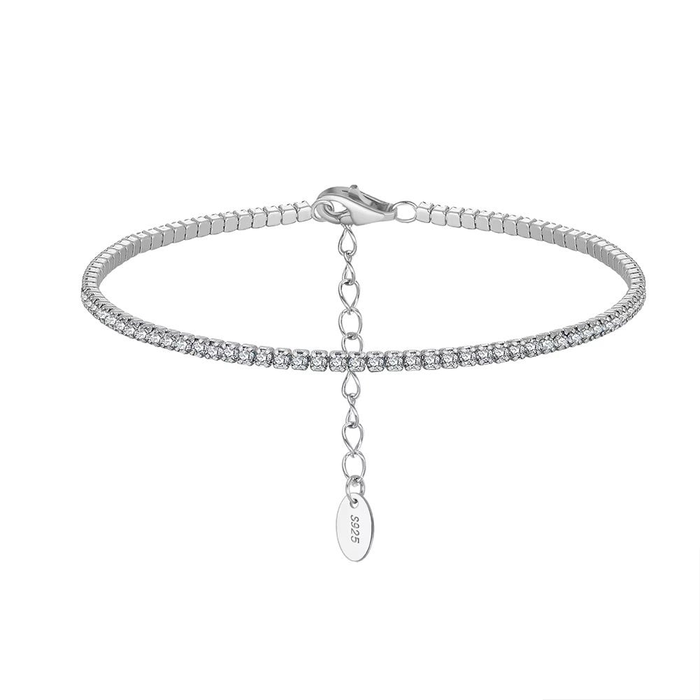 Bratara din argint 925 pentru dama, JW1745, model tennis, placata cu rodiu - poza 1