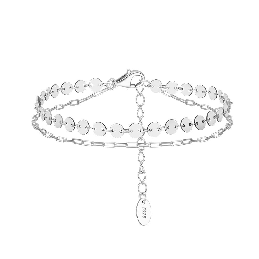 Bratara din argint 925 pentru dama, JW1759, model dublu, placata cu rodiu - poza 1