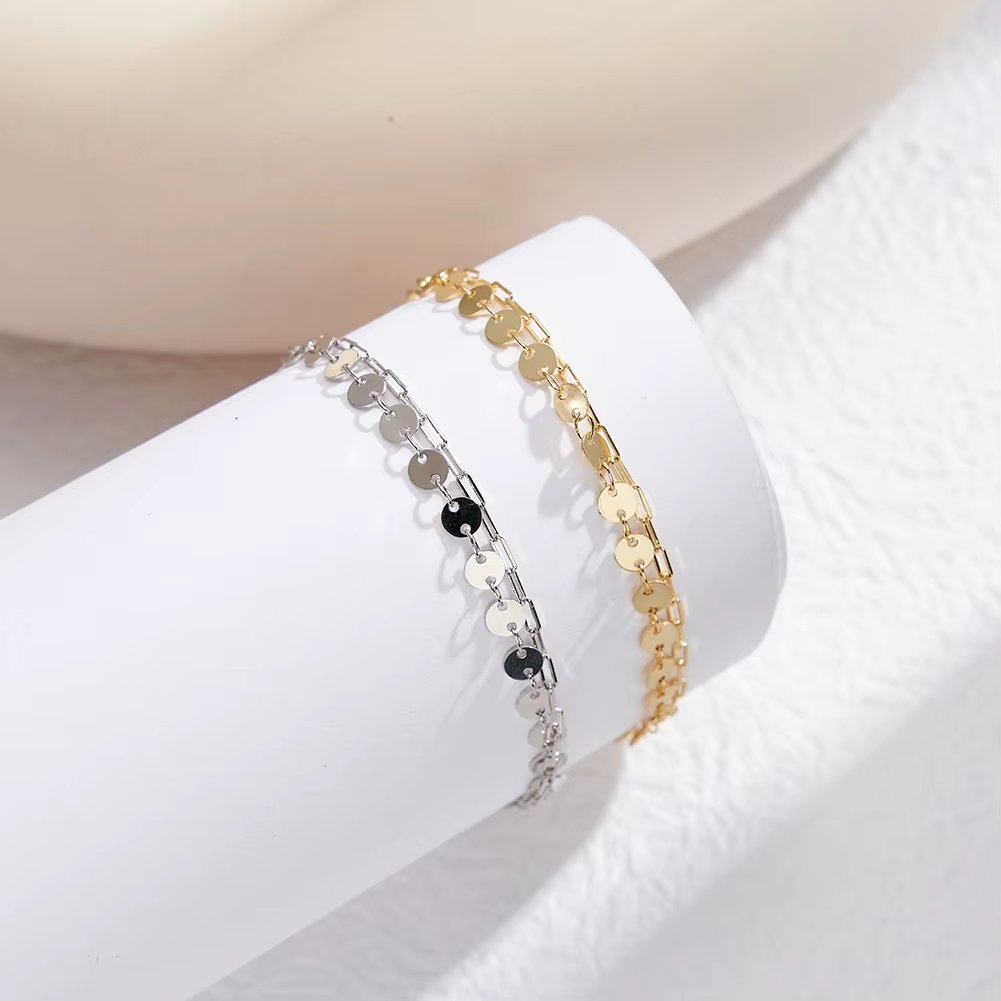 Bratara din argint 925 pentru dama, JW1759, model dublu, placata cu rodiu - poza 3