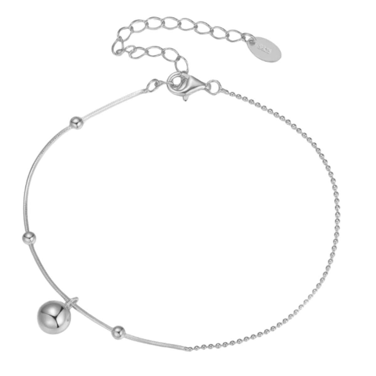 Bratara din argint 925 pentru dama, JW1793, model biluta, placata cu rodiu - poza 1