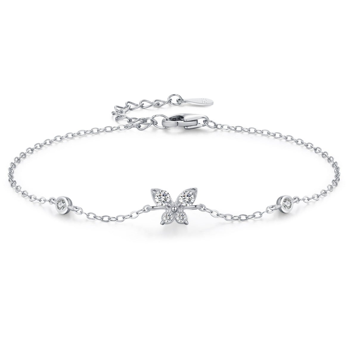 Bratara din argint 925 pentru dama, JW1820, model fluturi, placata cu rodiu - poza 1