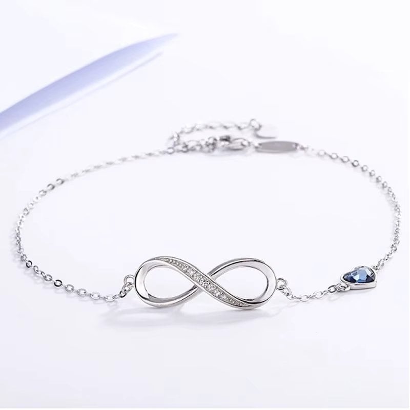 Bratara din argint 925 pentru dama, JW1846, model infinit, placata cu rodiu - poza 1