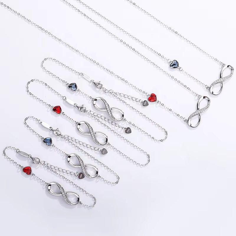 Bratara din argint 925 pentru dama, JW1846, model infinit, placata cu rodiu - poza 4