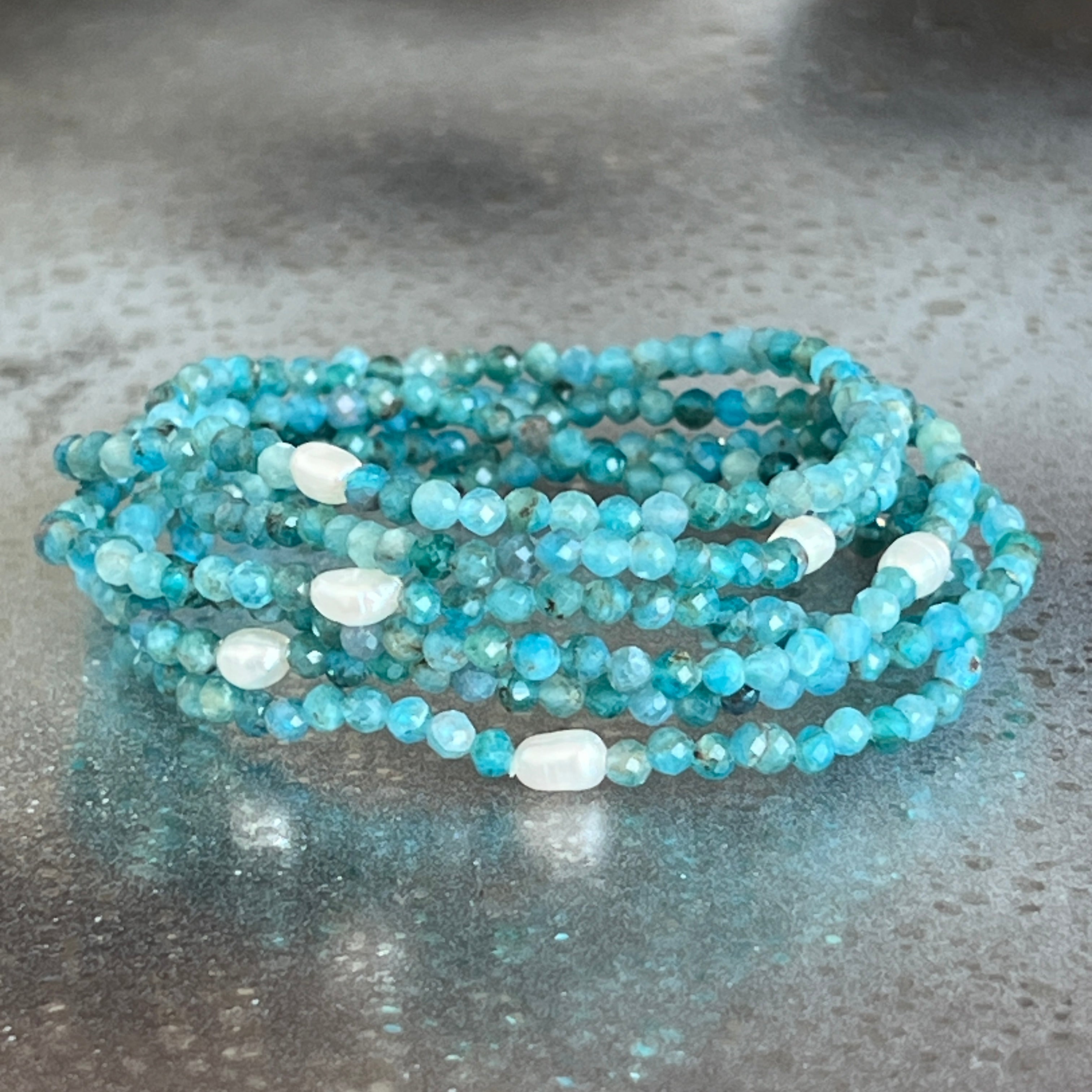 Bratara fatetata apatit 3 mm | Pearl