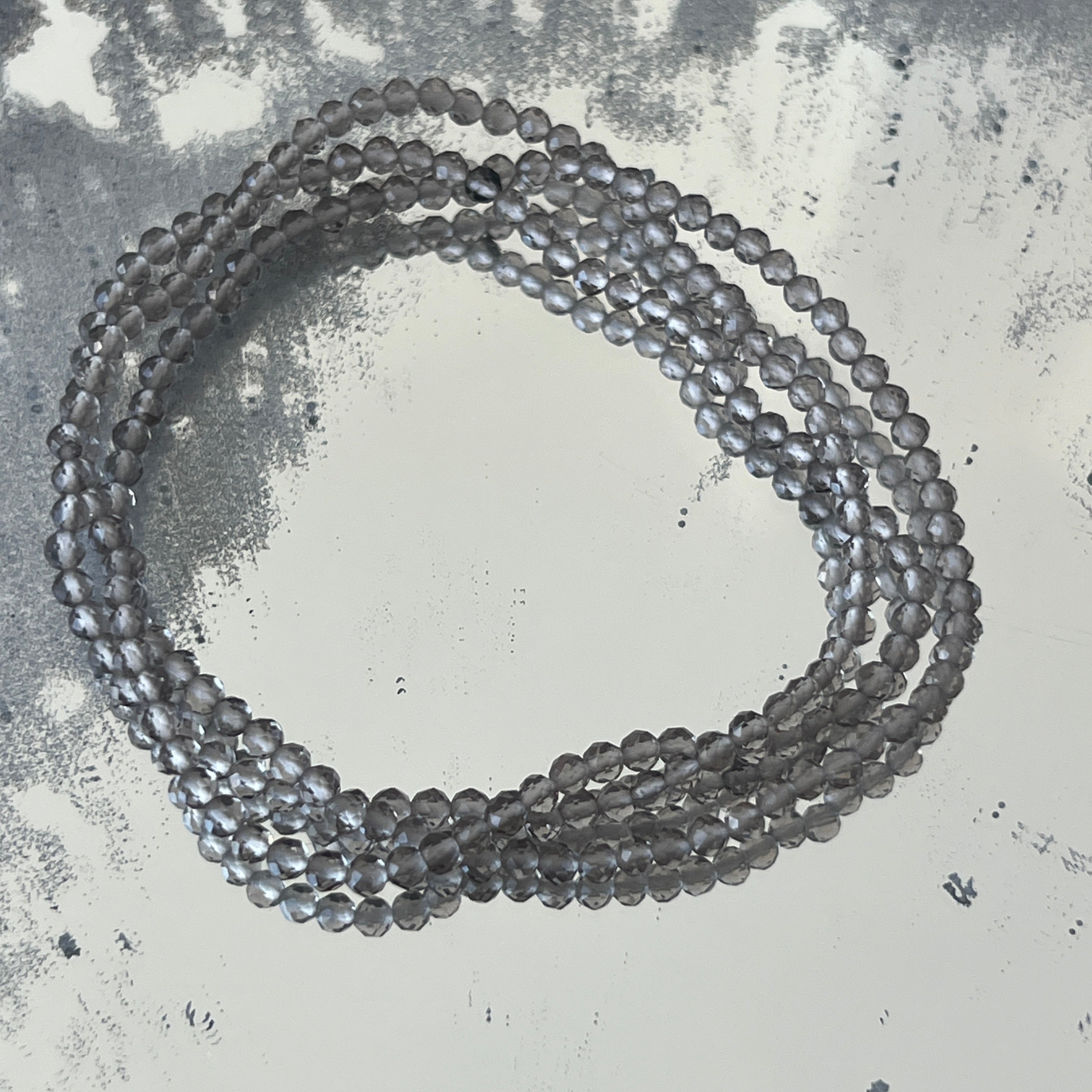 Bratara fatetata cuart fumuriu 3 mm