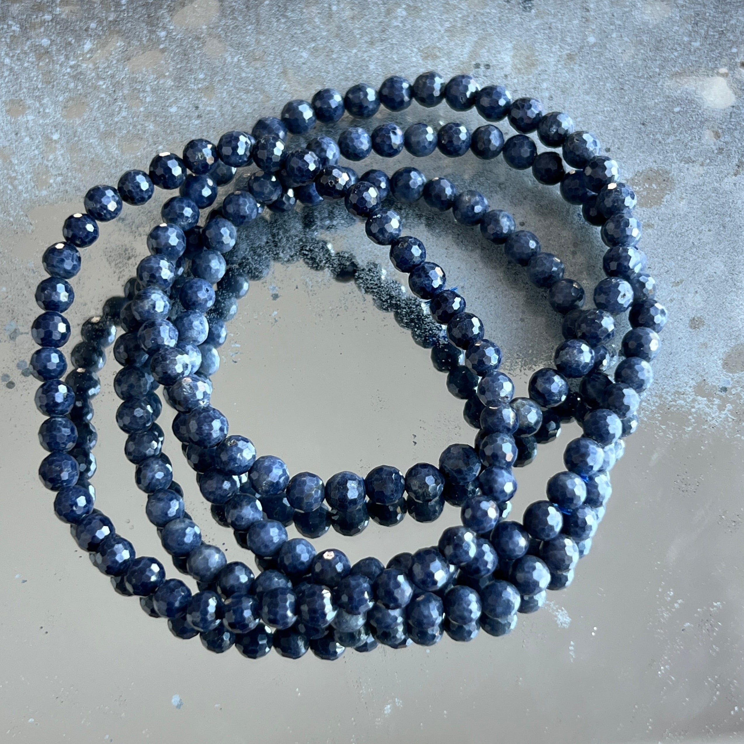 Bratara fatetata safir 5 mm