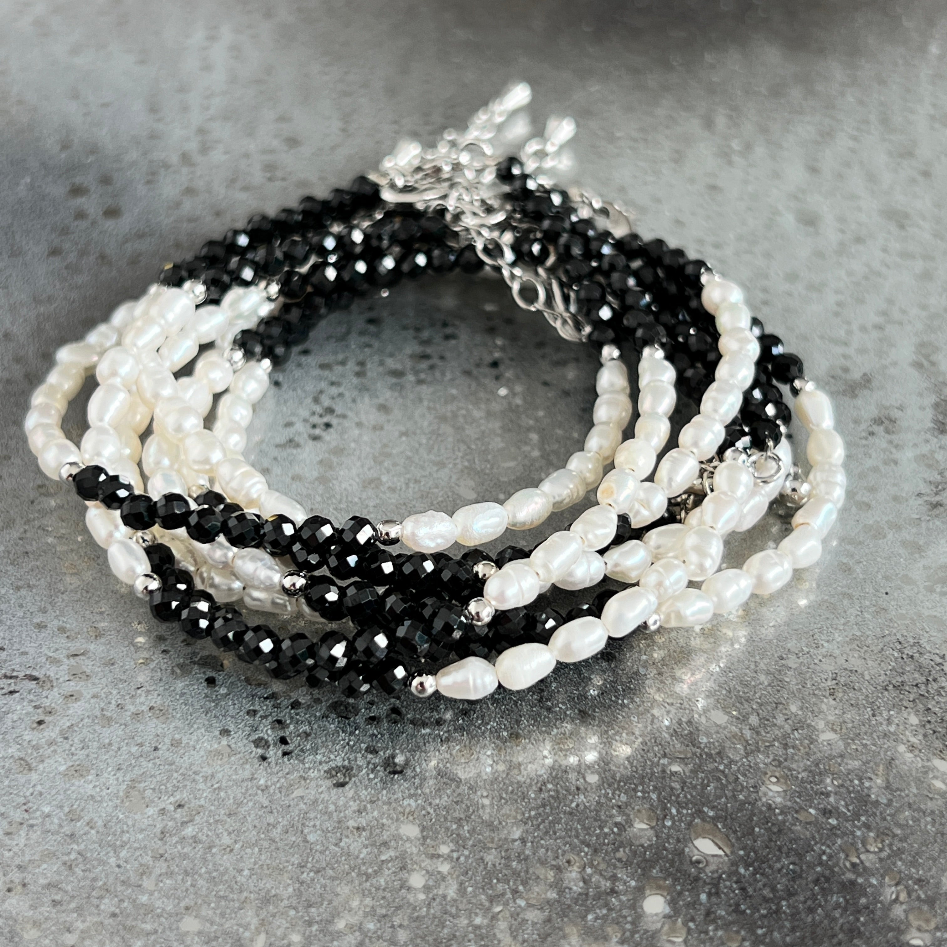 Brățară fatetata turmalina neagra 3.5 mm | Pearl #3