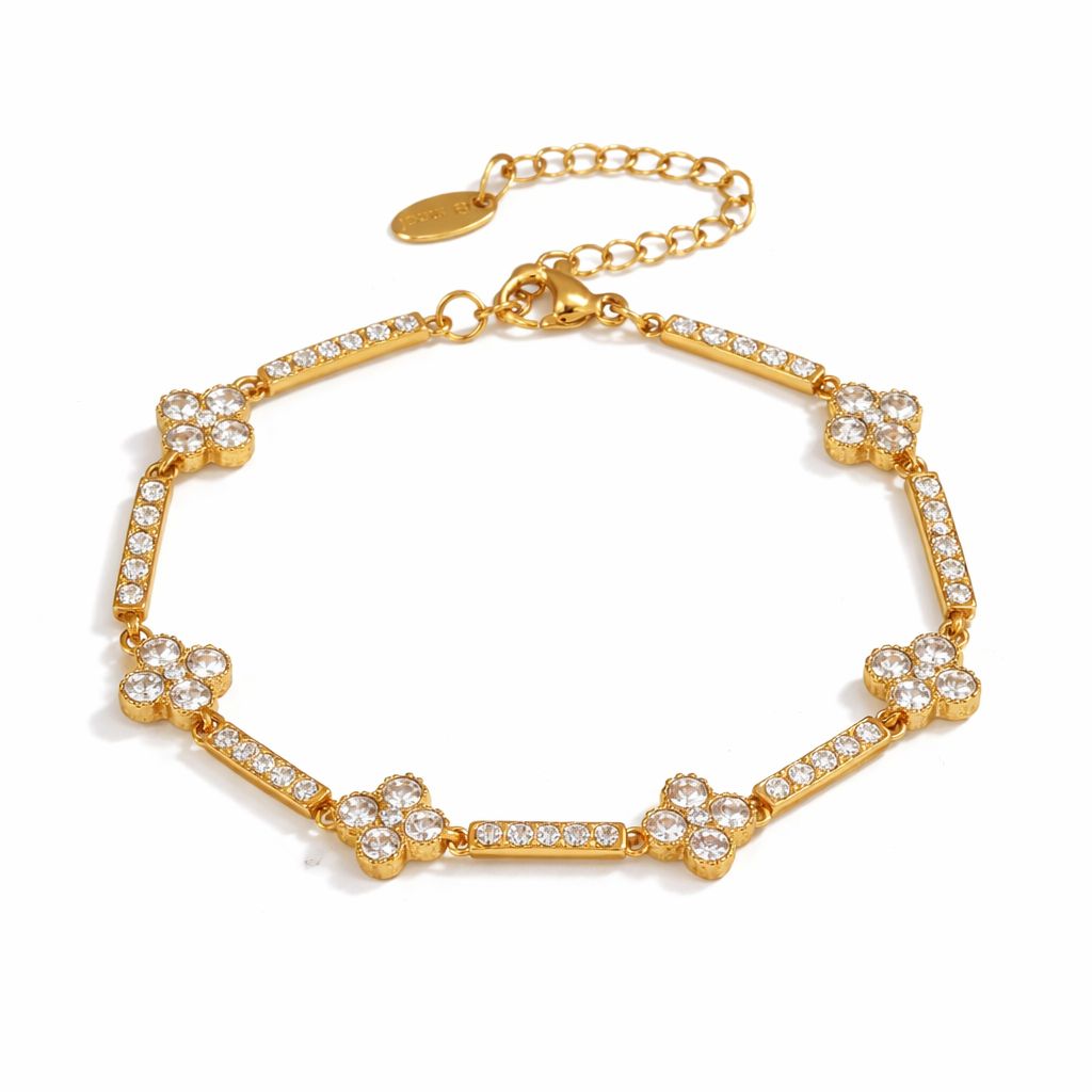 Bratara Floare Placata cu Aur 18k