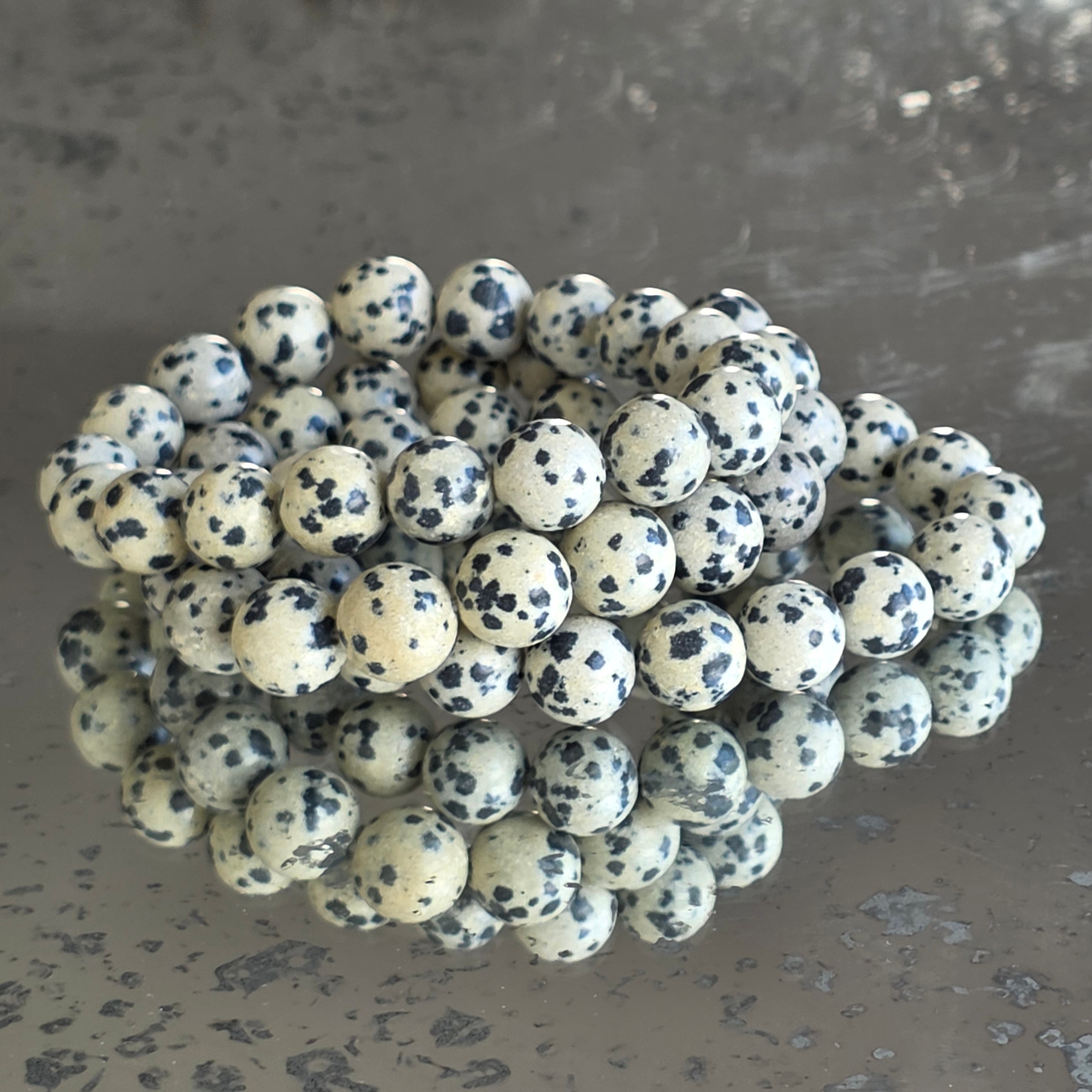 Bratara jasp dalmatian 10-11 mm