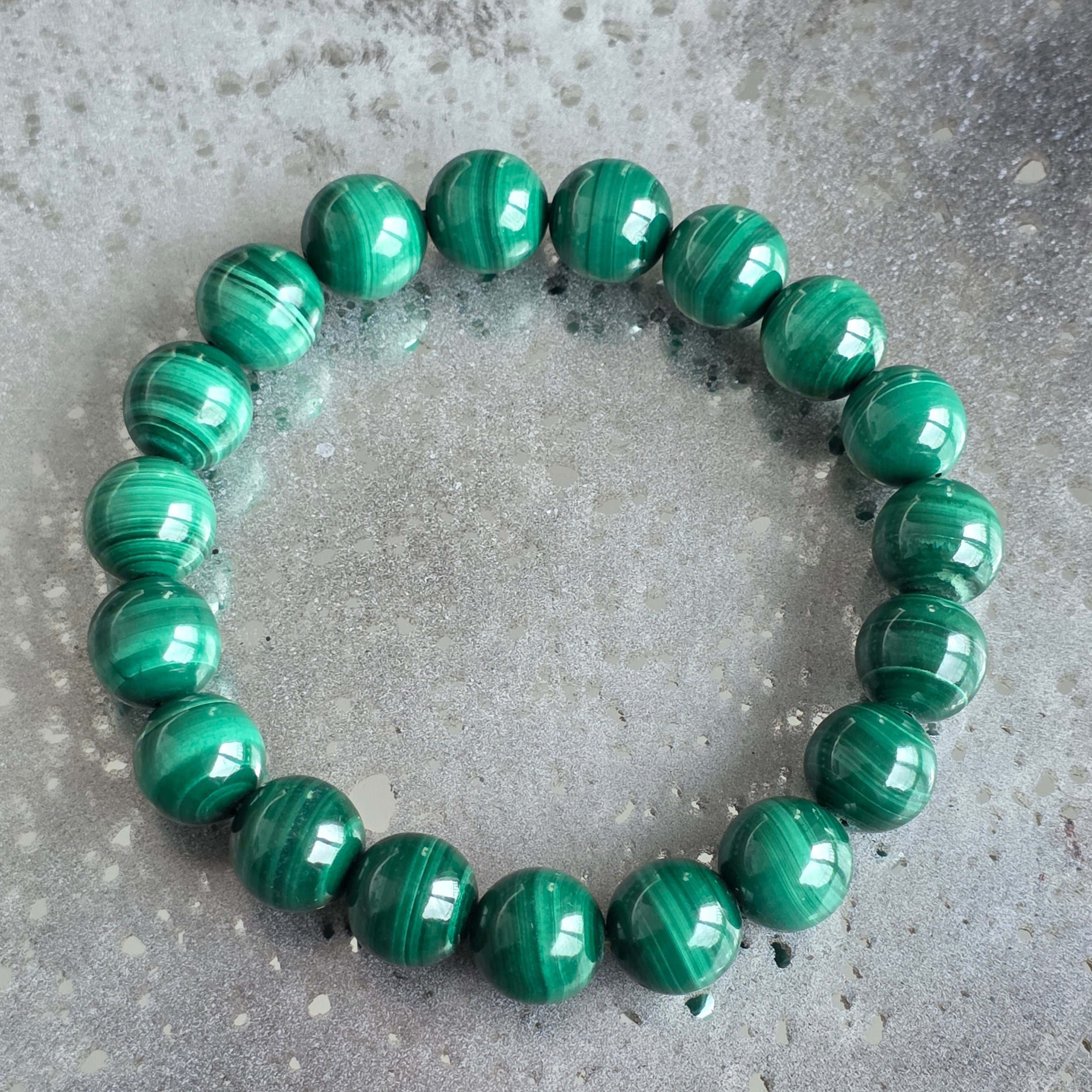 Bratara malachit 10 mm