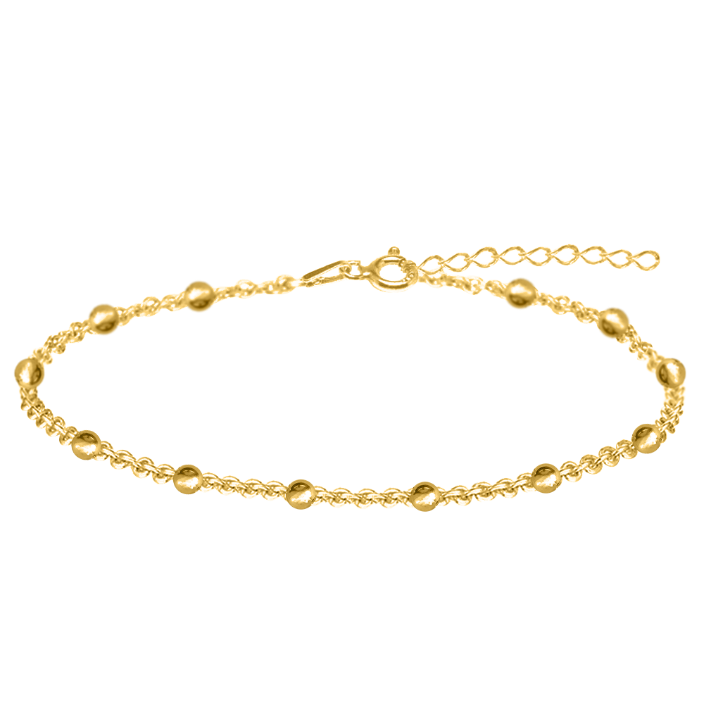 Bratara mana/picior din argint 925 placat cu aur galben 24K - Ball