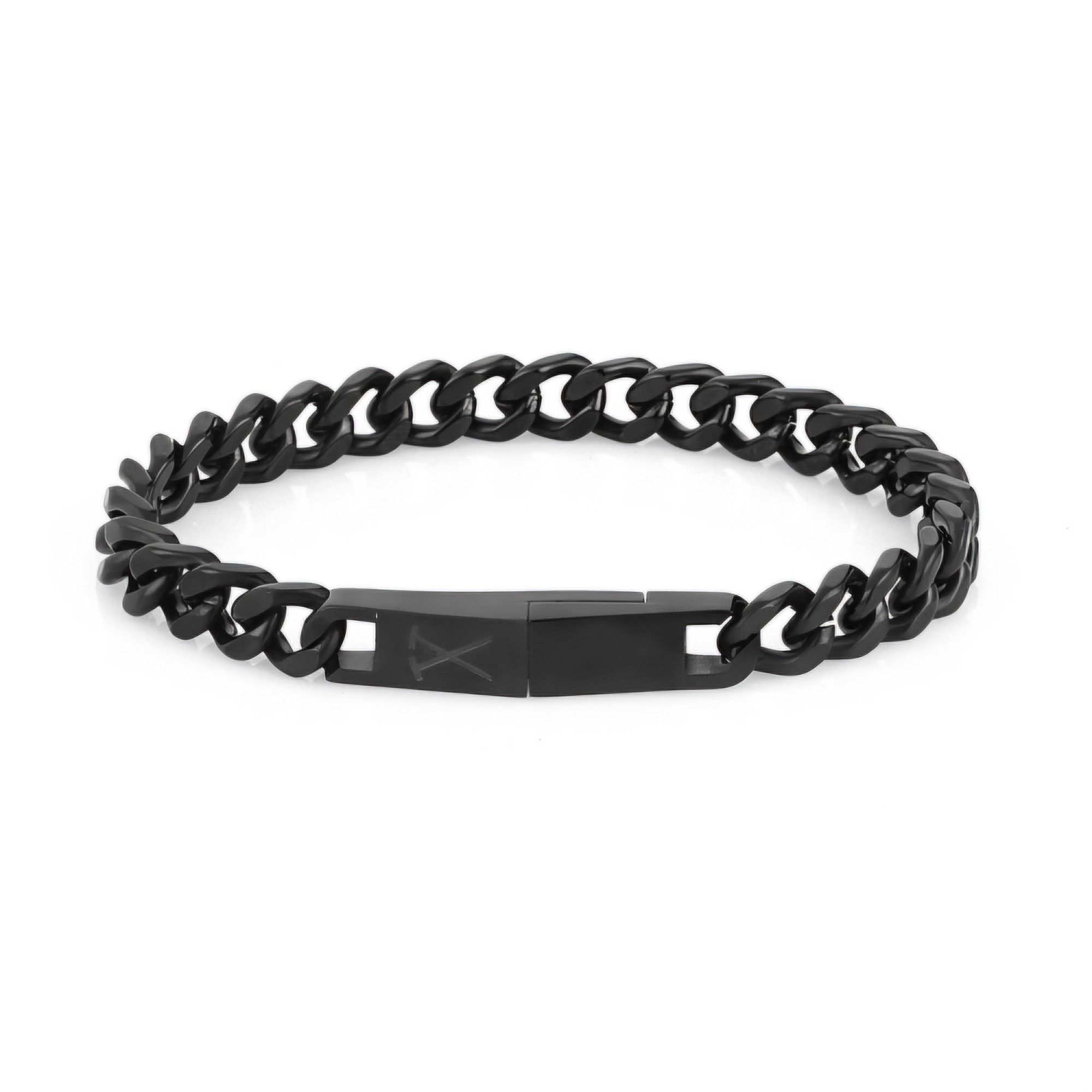 Brățară Masculină din Oțel Inoxidabil, Închidere Magnetică - Negru