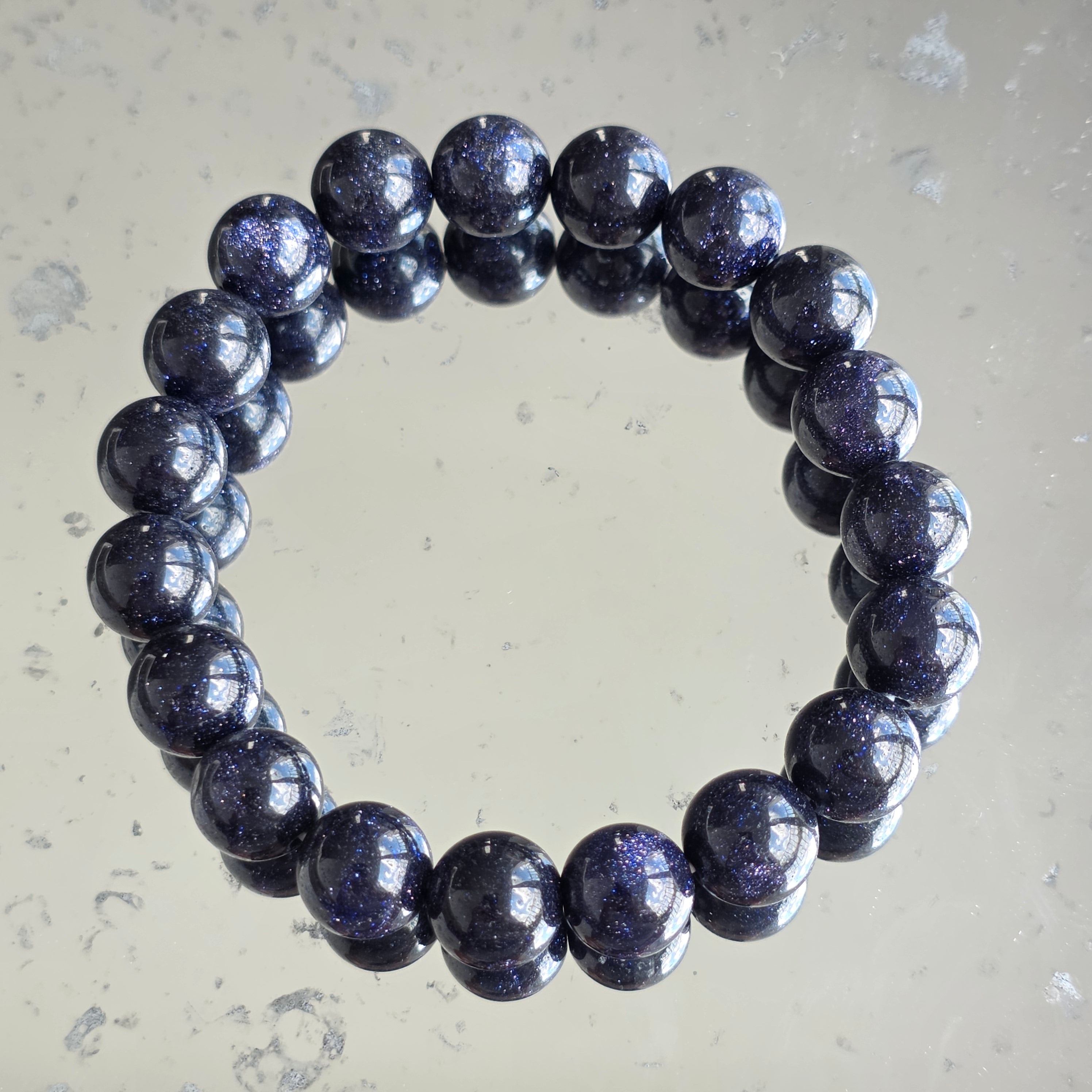Bratara nisipit albastru 10 mm