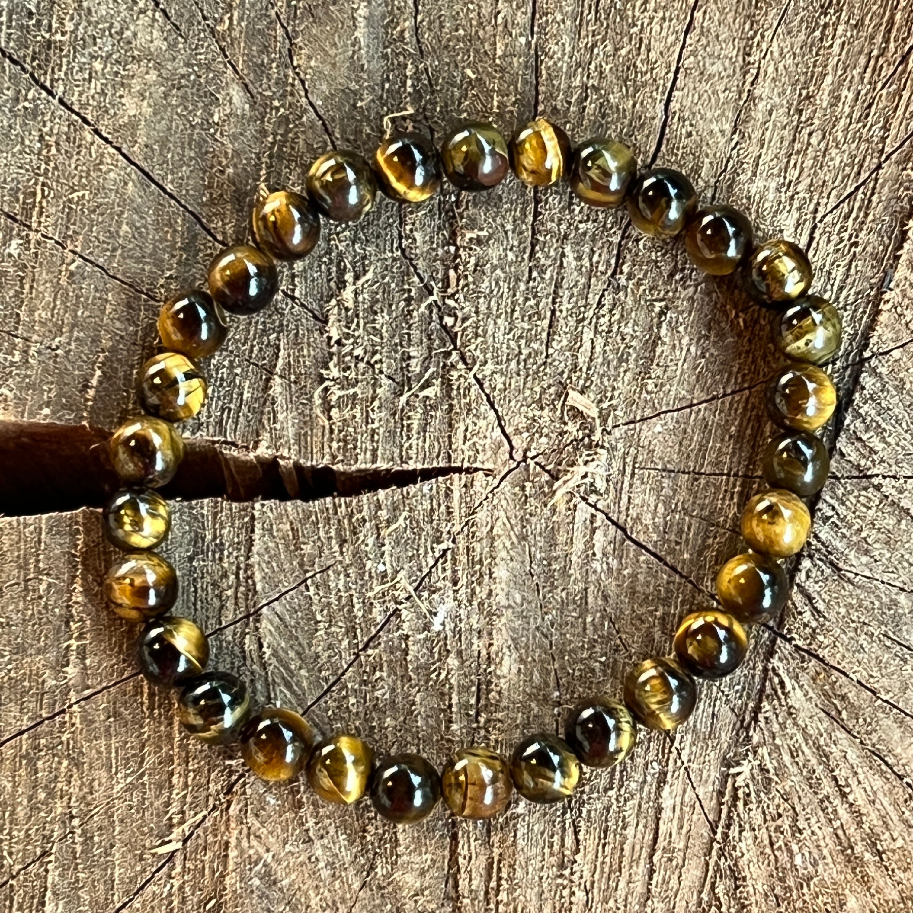 Bratara ochi de tigru galben 6 mm