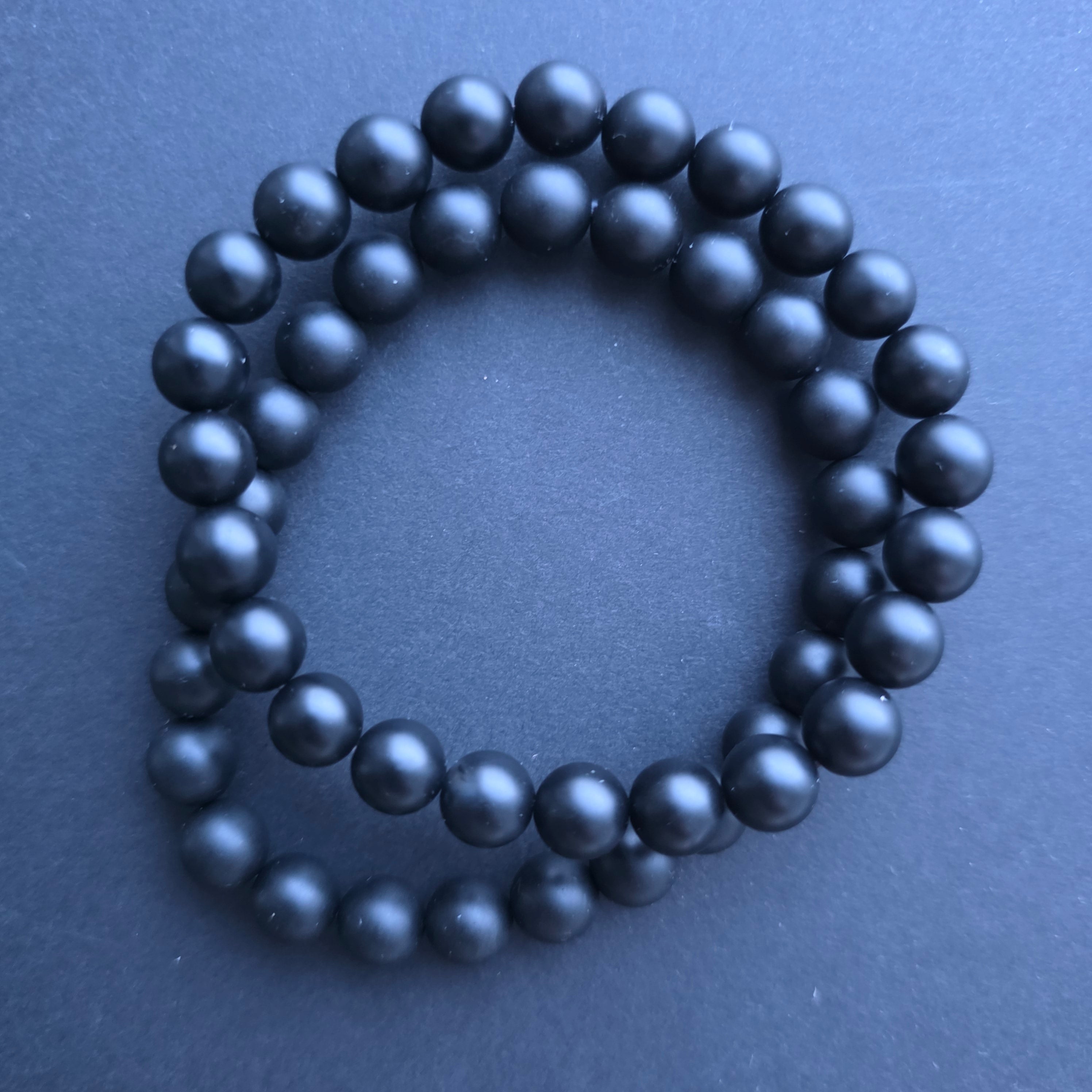 Bratara onix negru mat 8-9 mm