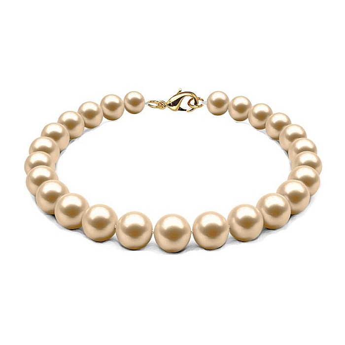Bratara Perle Naturale Crem 6-7 mm cu Inchizatoare Aur Galben 14K KASKADDA