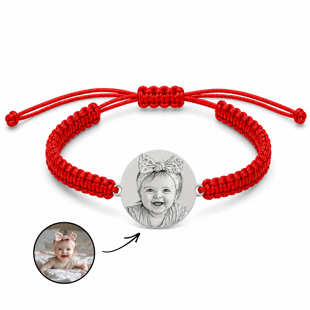 Bratara Rosie Personalizata Bebe cu Argint