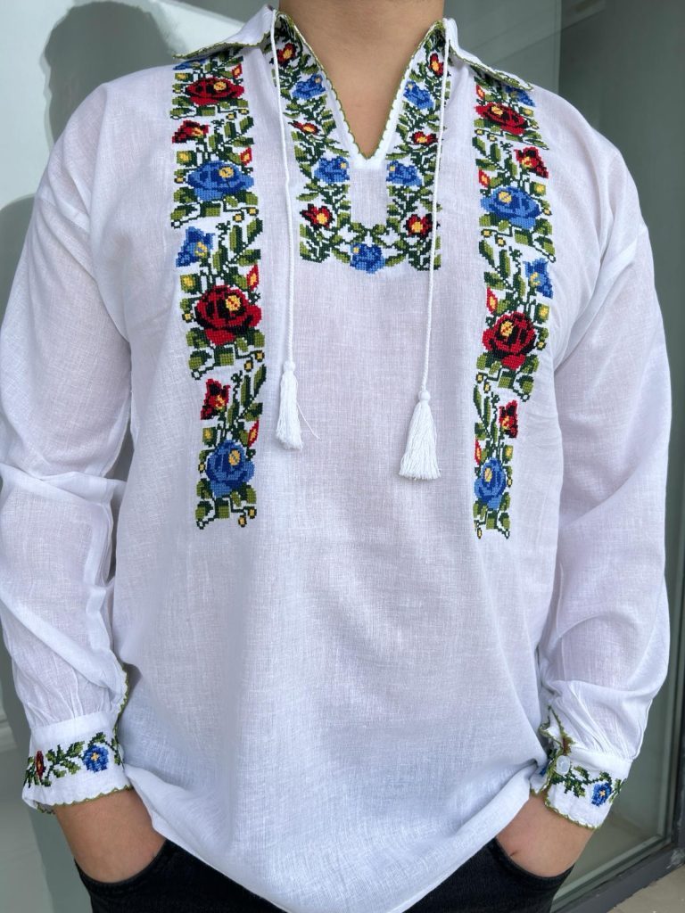 Ie tradițională bărbați TM525 motive florale - 6XL