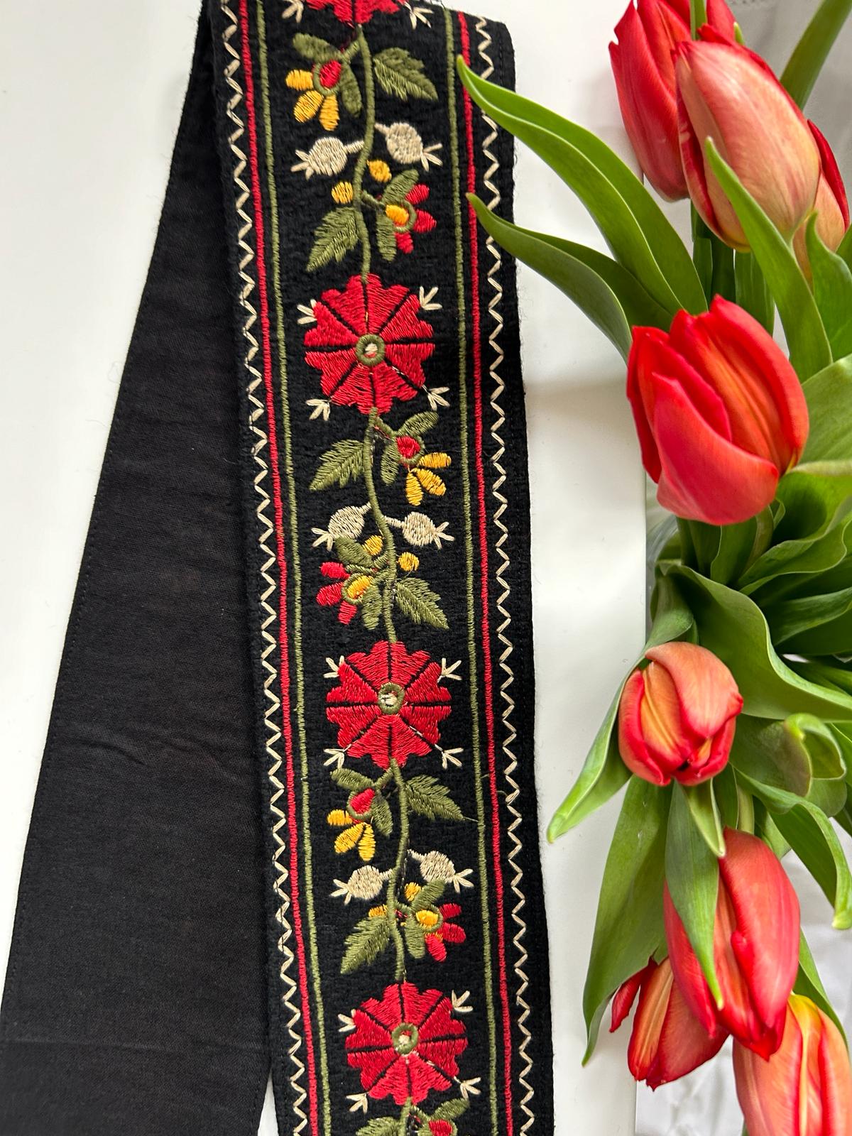 Brâu tradițional femei TM455 - motive florale