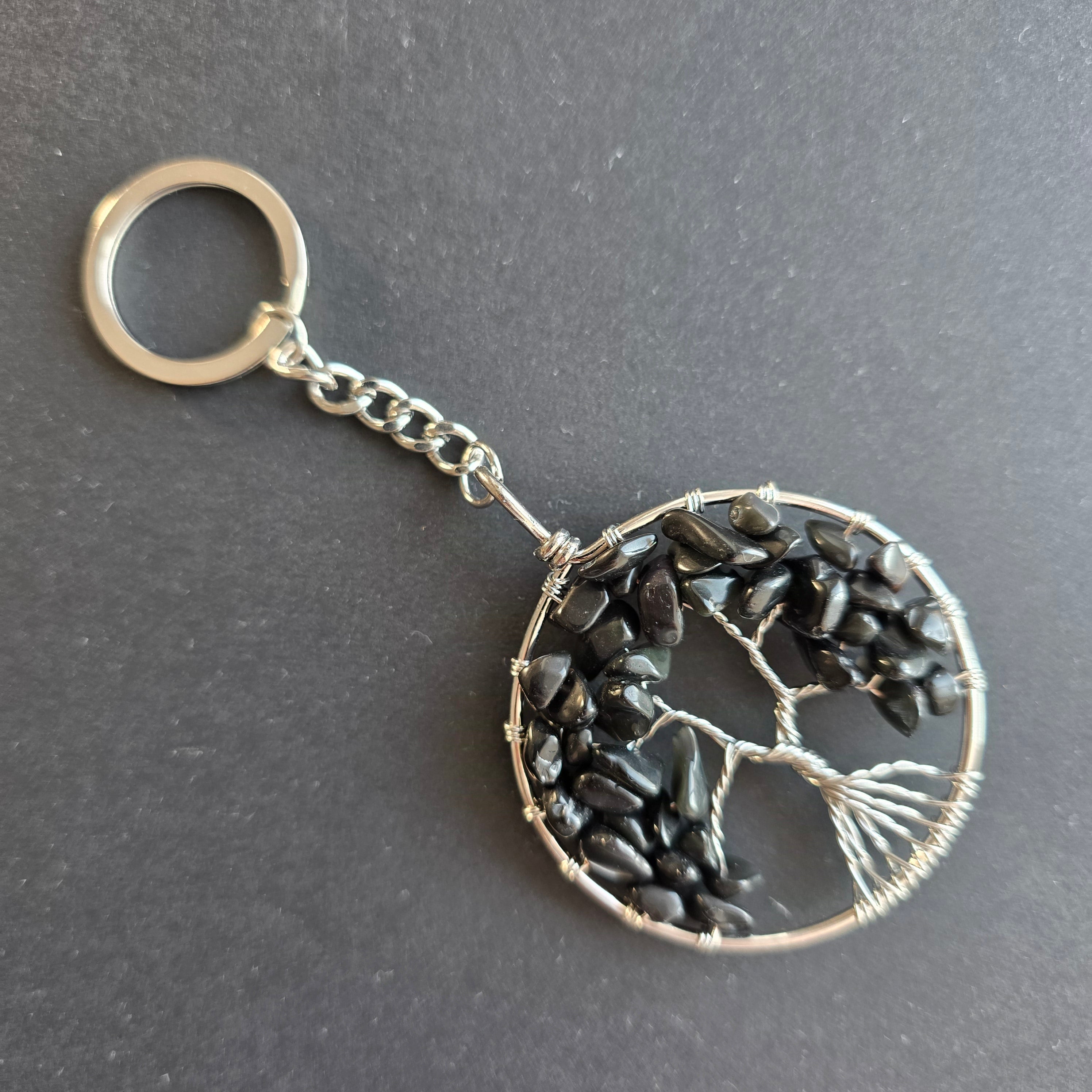 Breloc obsidian | Tree of Life