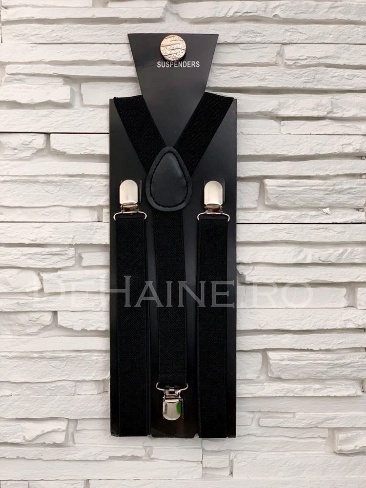 Bretele barbati negre ZR A4898