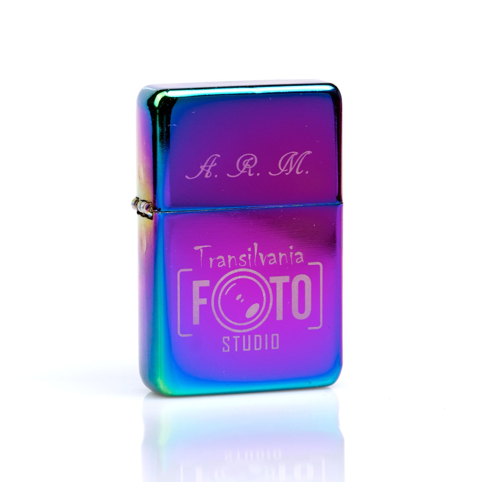 Bricheta metalica gravata-Rainbow, tip Zippo