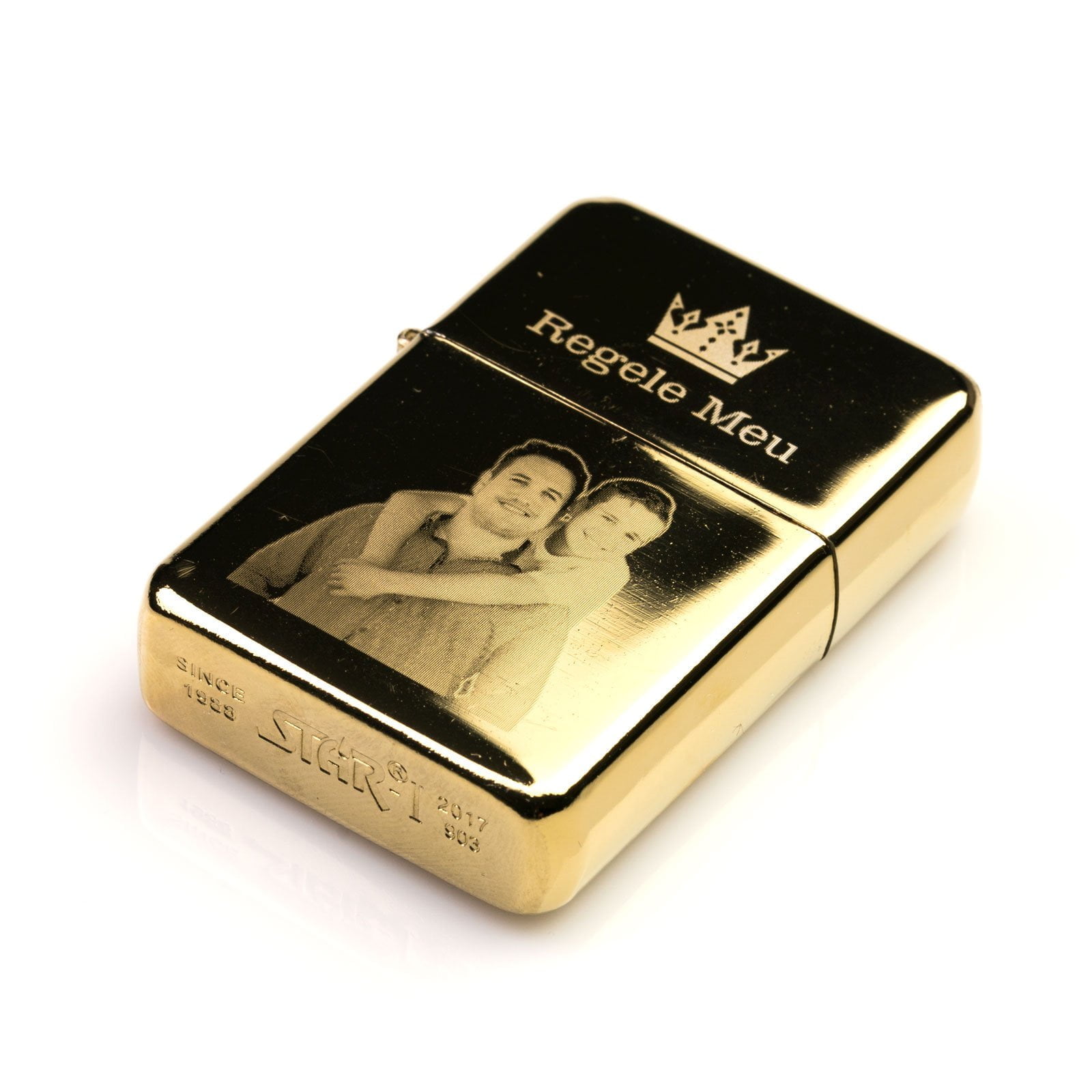 Bricheta personalizata prin gravura-Aurie, tip Zippo