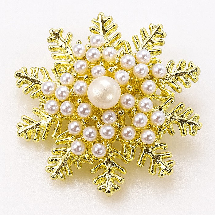 Brosa Ice Crystal cu Perla Naturala