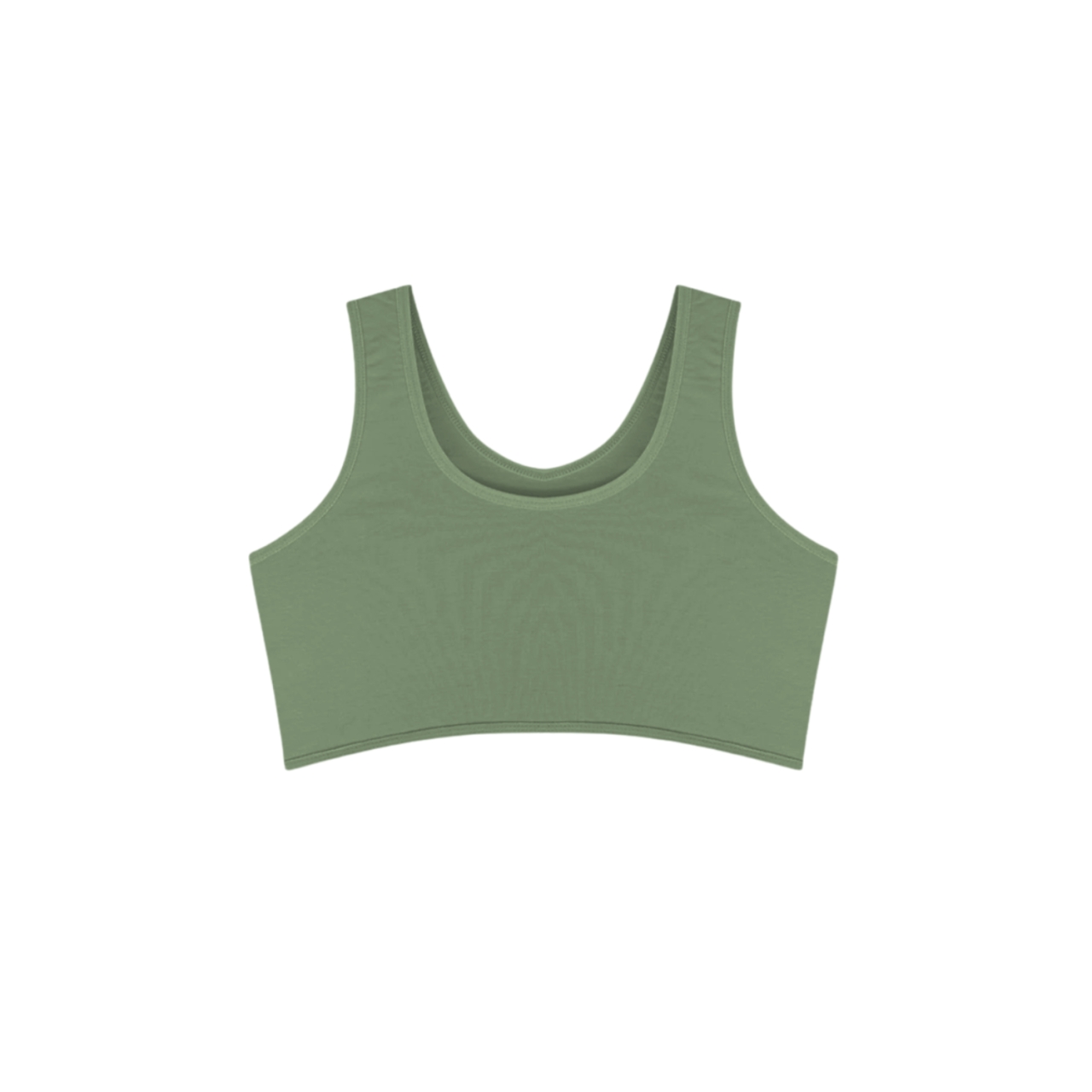 Bustiera din bumbac pentru dama, cu bretele groase, 46720, Verde - poza 3
