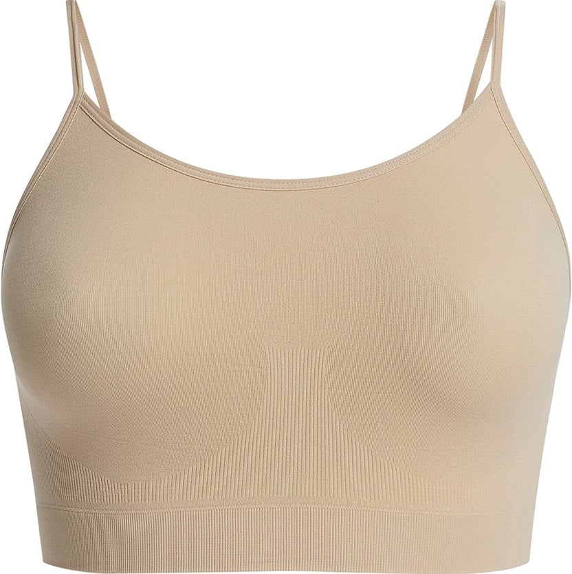 Bustiera Seamless cu Bretele Subtiri, 53610, bej - poza 1