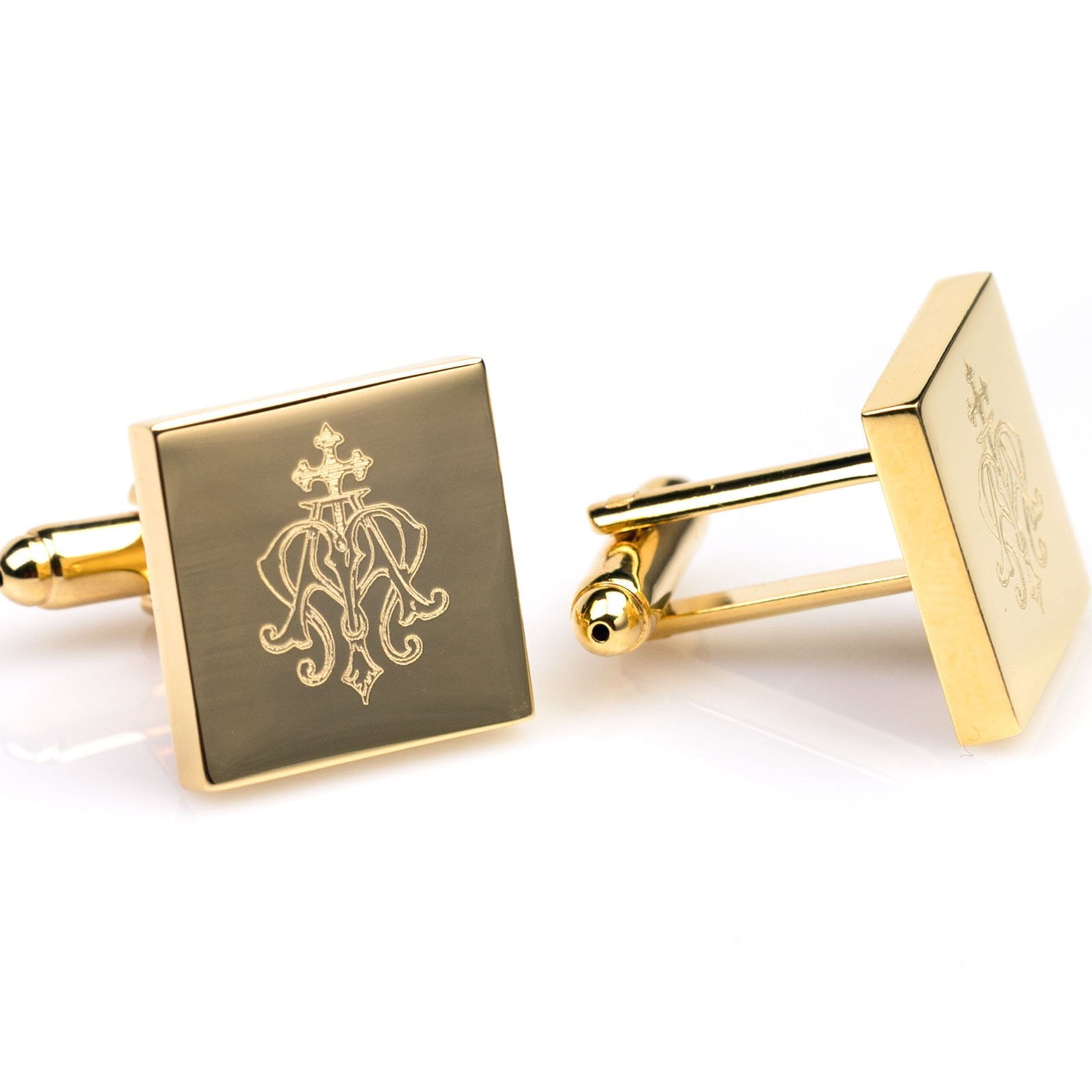Butoni personalizati prin gravura GOLD SQUARE