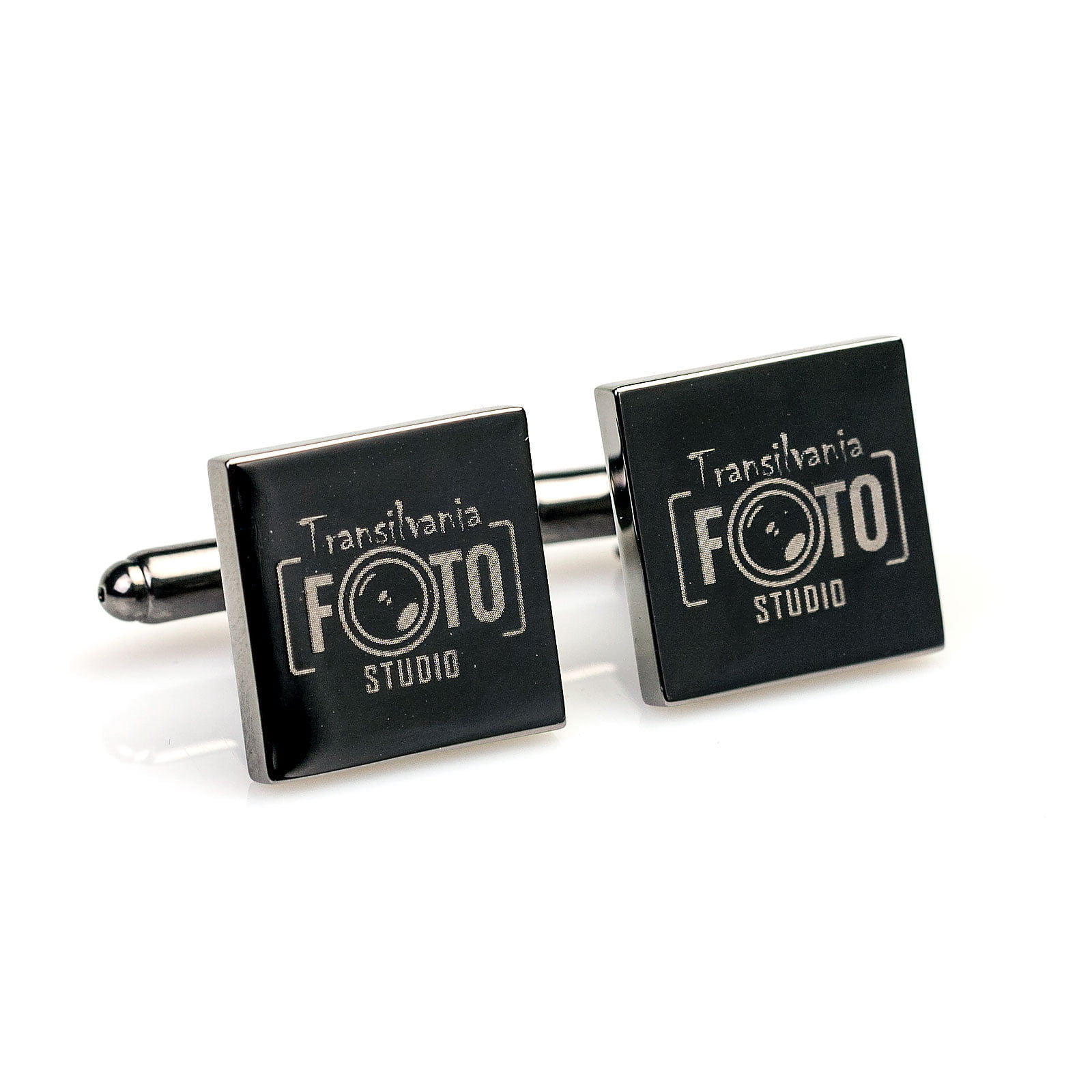 Butoni personalizati prin gravura RHODIUM SQUARE