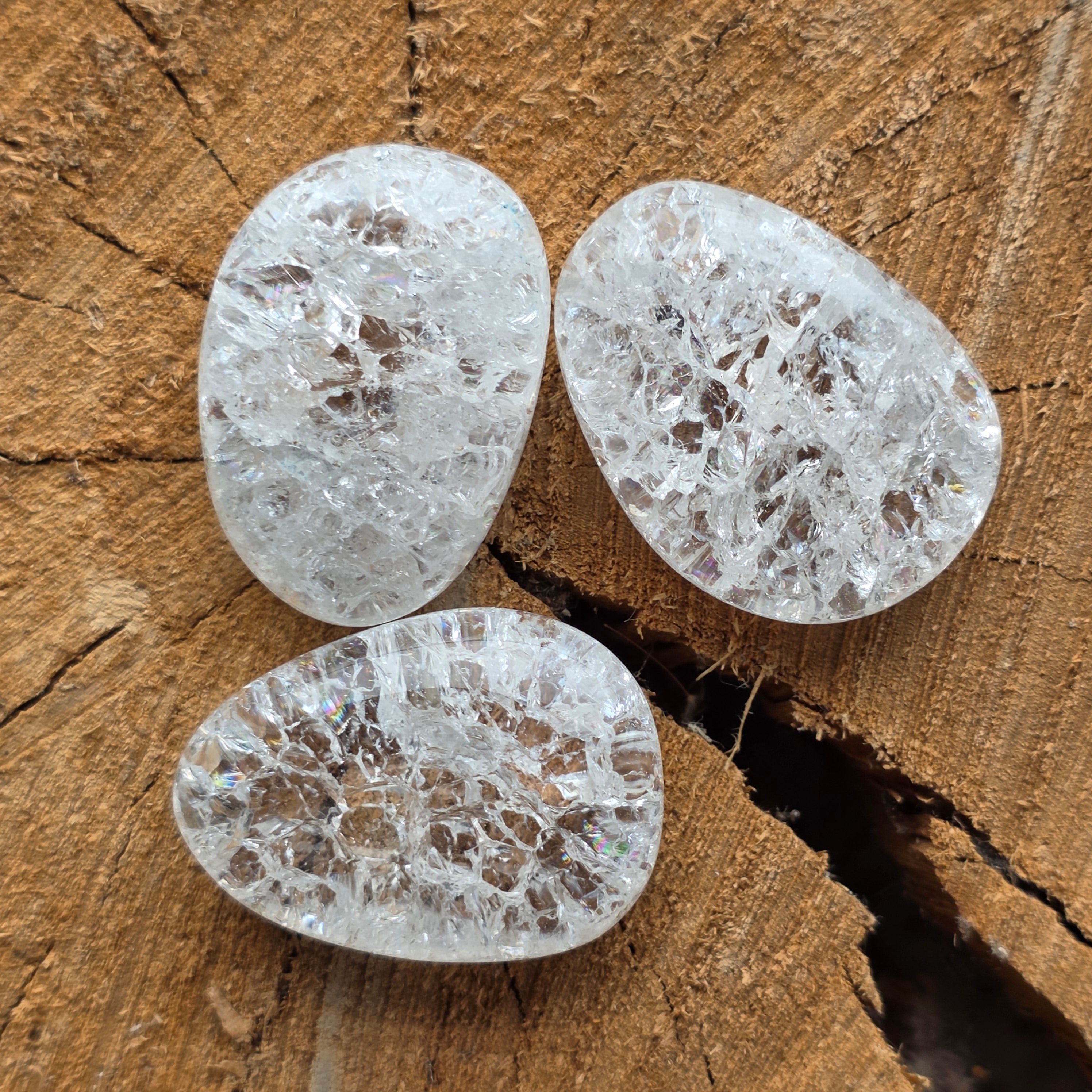 Cabochon cuart incolor crushed rulat