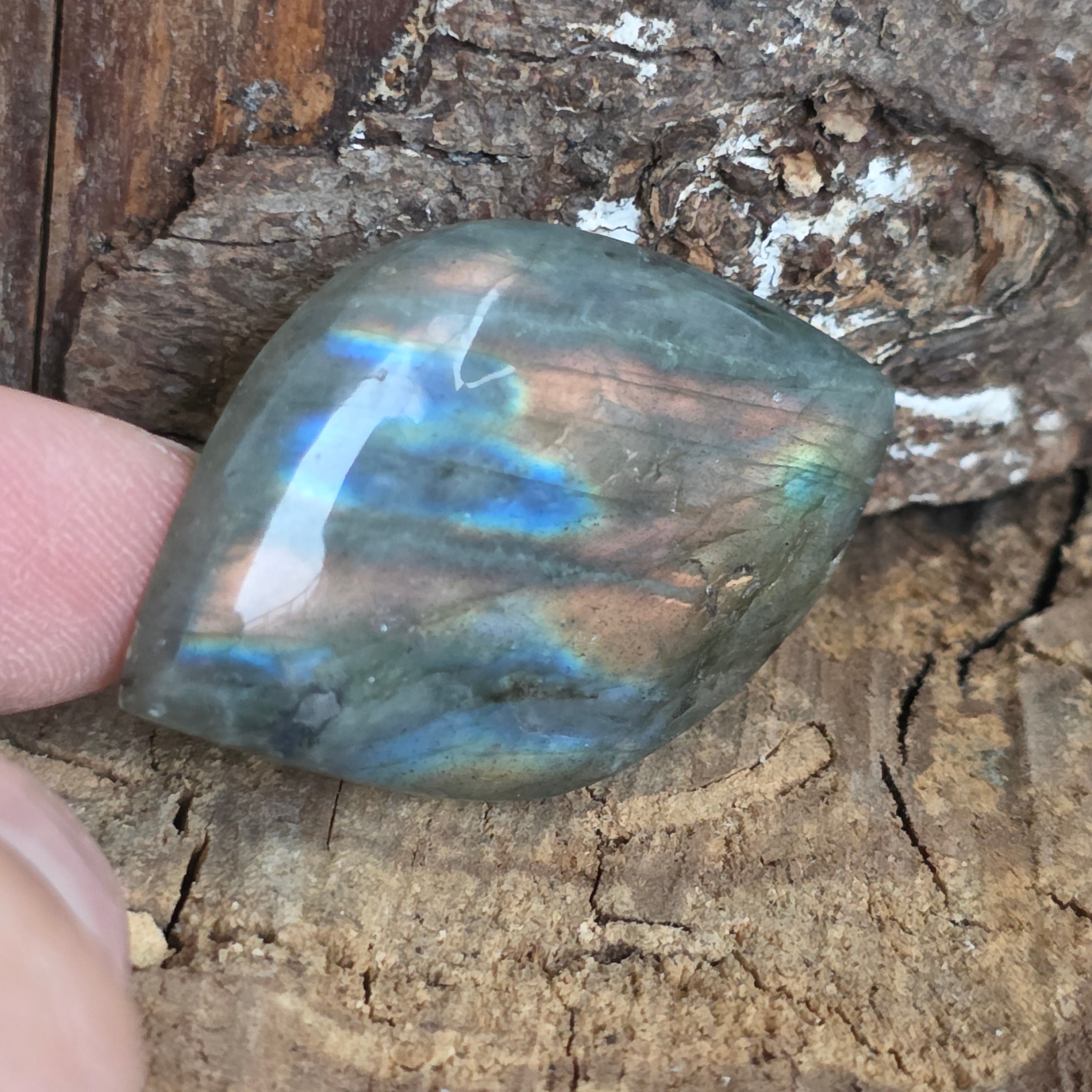 Cabochon labradorit rulat | Model 8