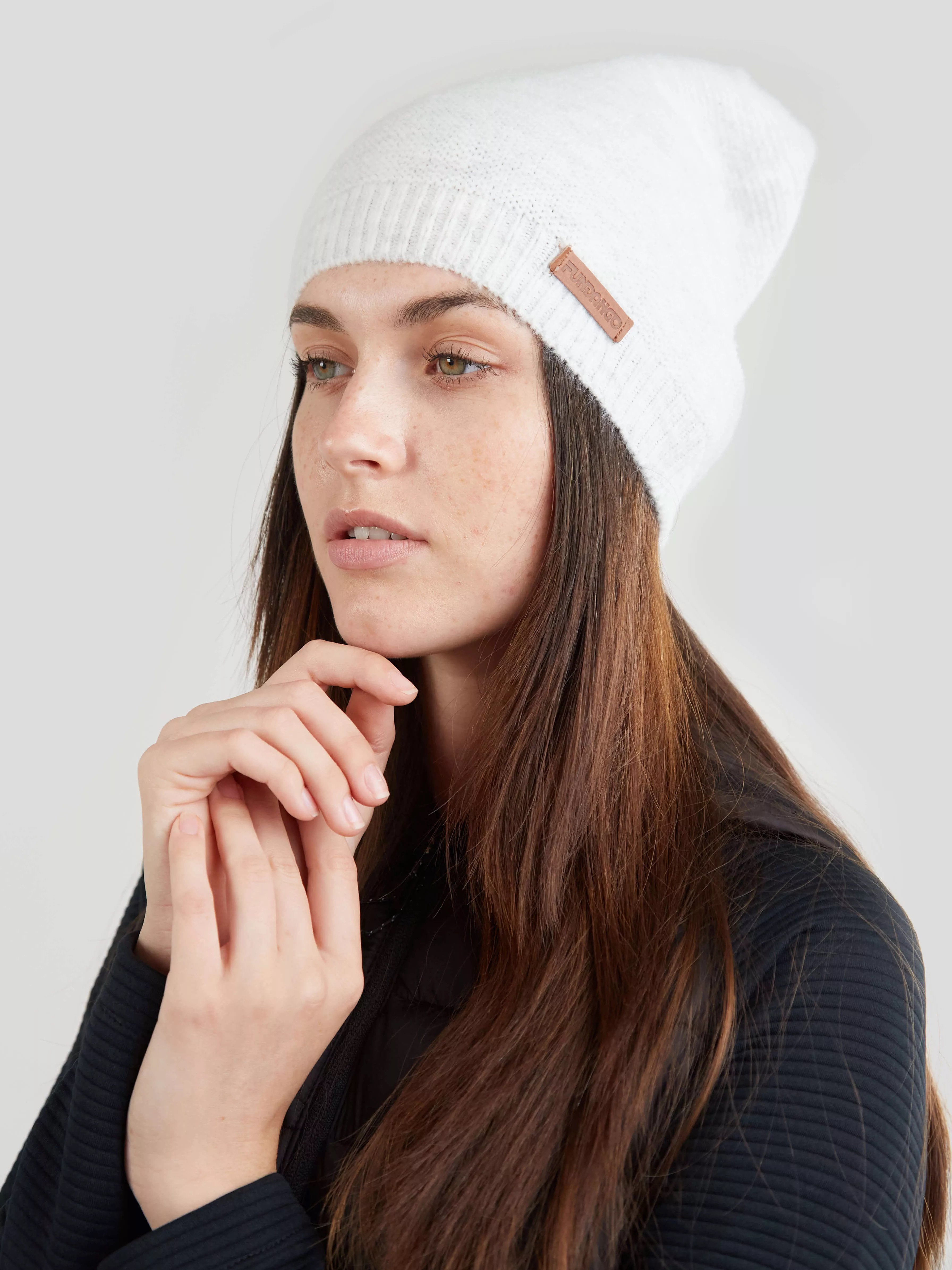 Căciulă Fundango Nara Beanie Alb - Offwhite - poza 2