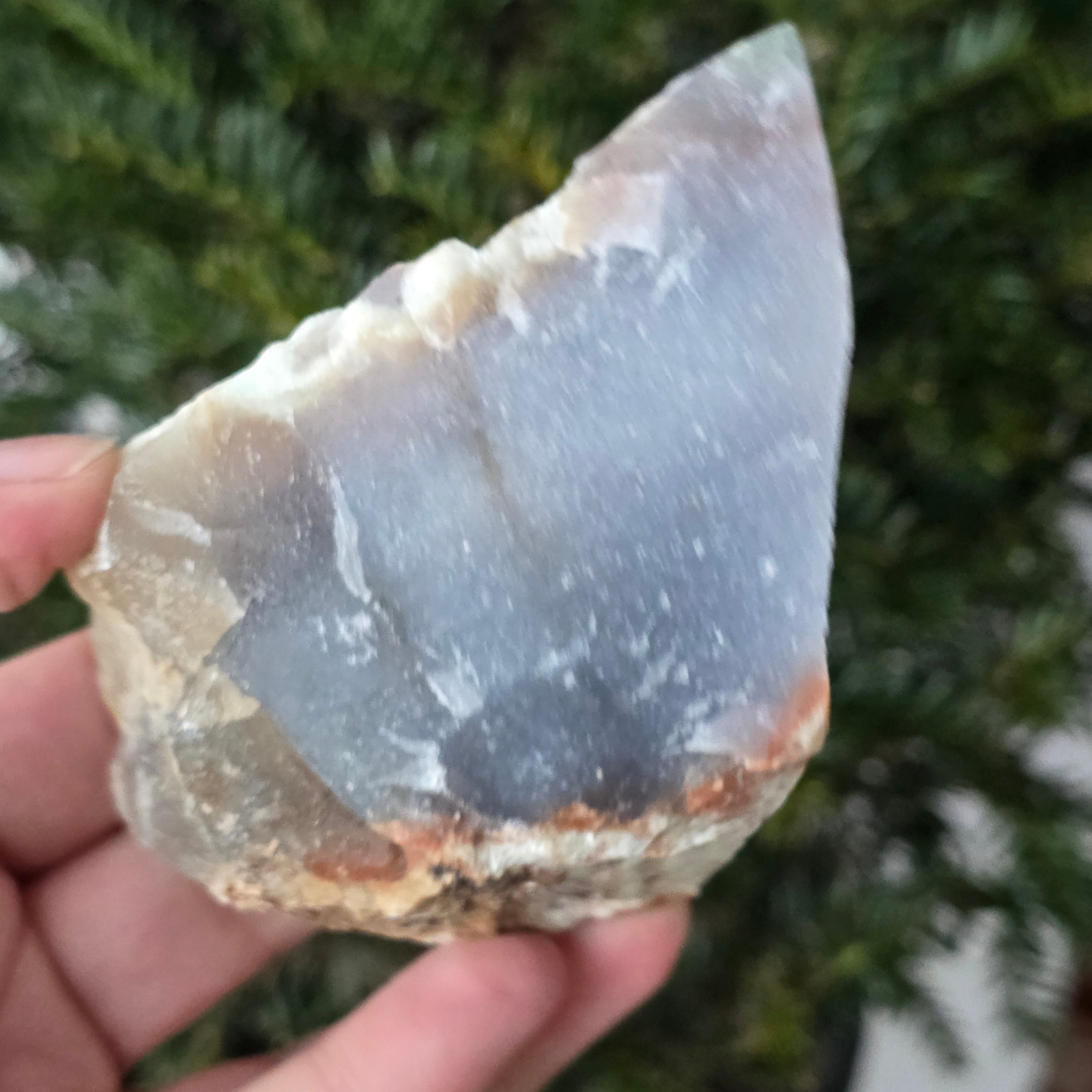 Calcedonie albastra (India) piatra bruta m5