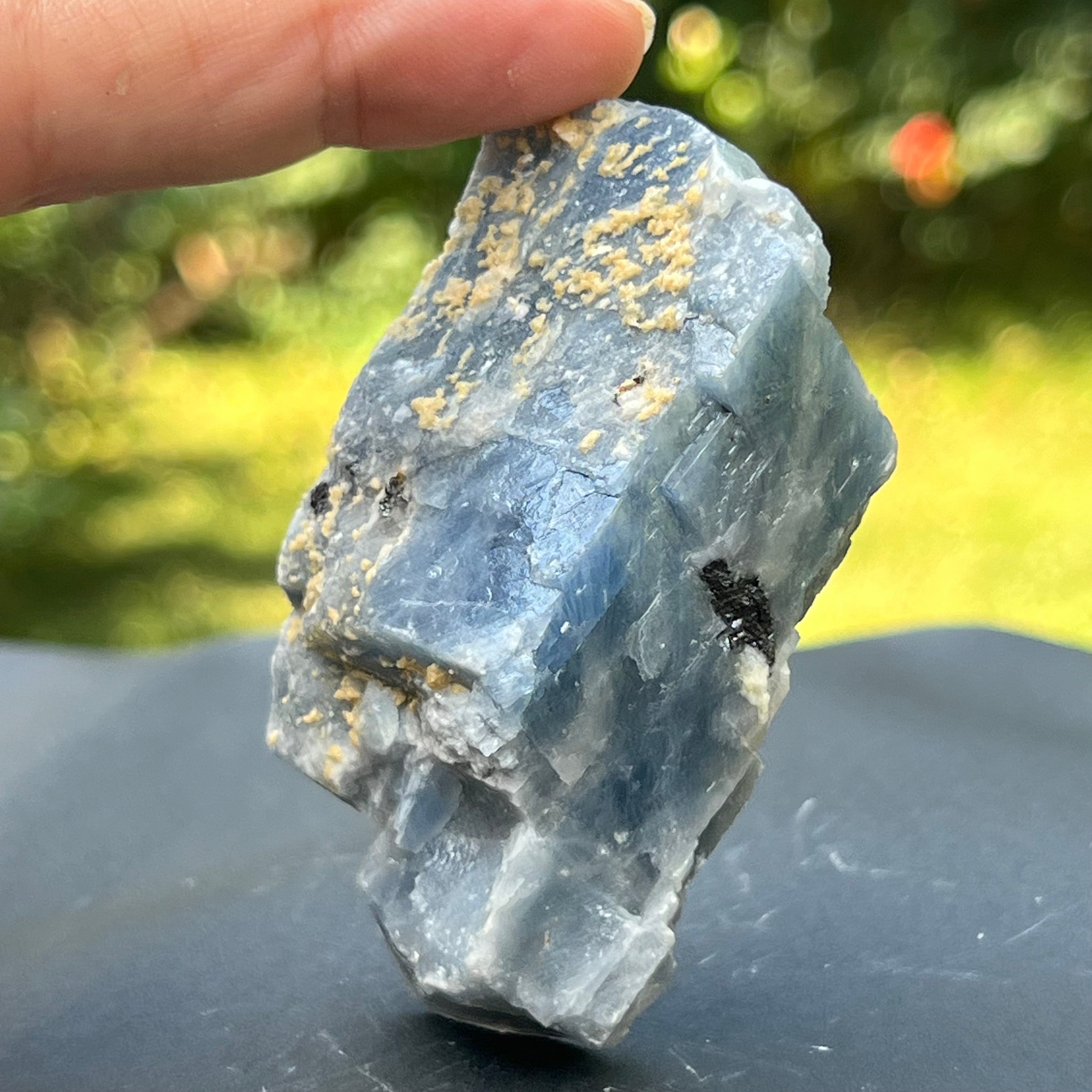 Calcit albastru piatra bruta din Namibia model 11