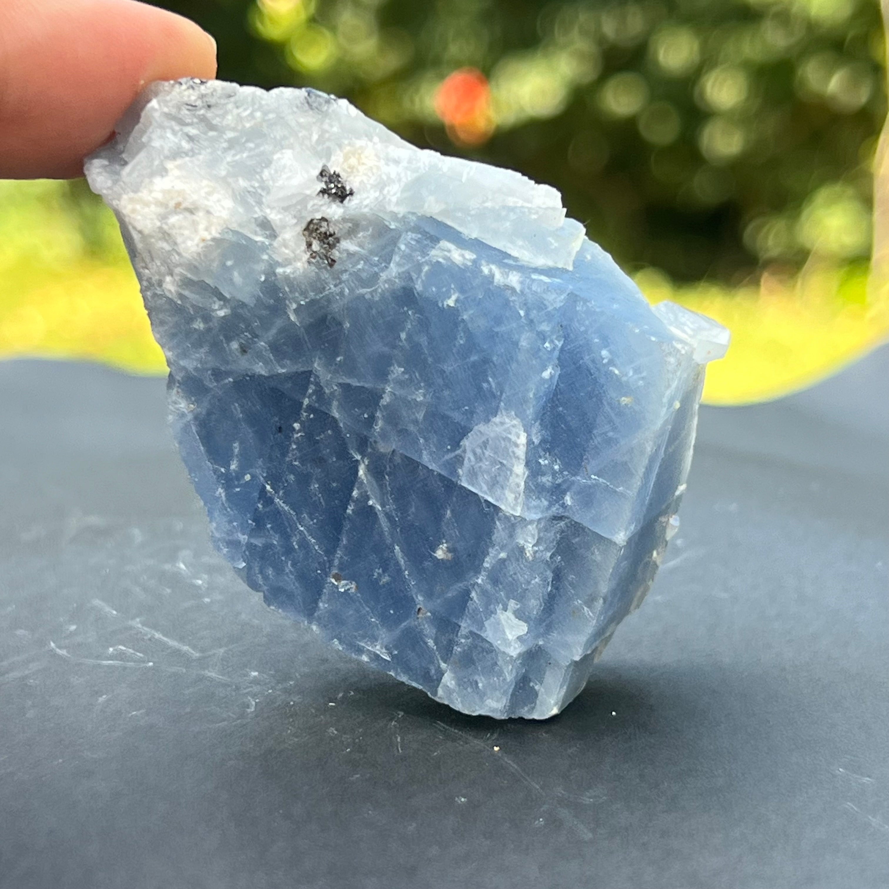 Calcit albastru piatra bruta din Namibia model 12