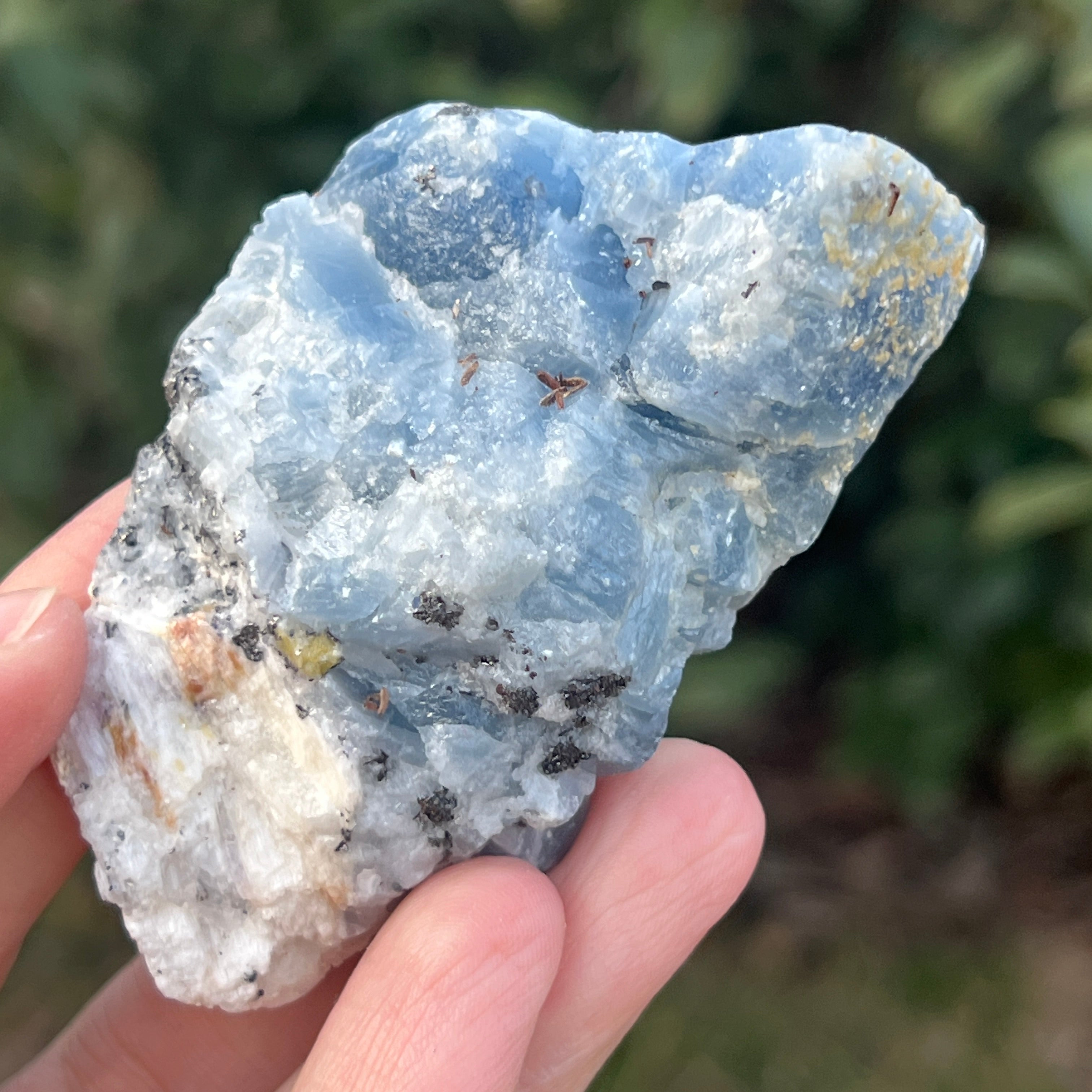 Calcit albastru piatra bruta din Namibia model 14