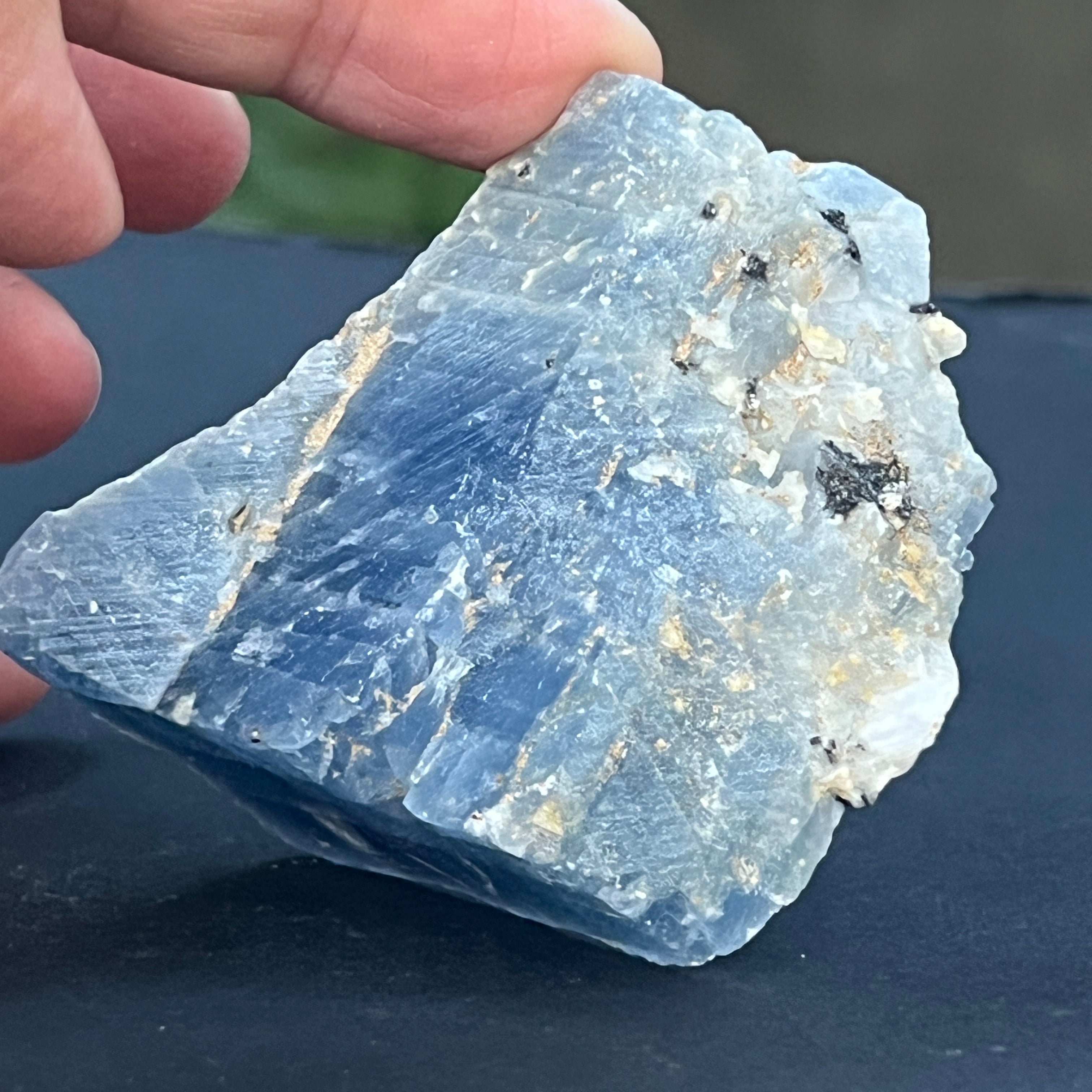 Calcit albastru piatra bruta din Namibia model 4