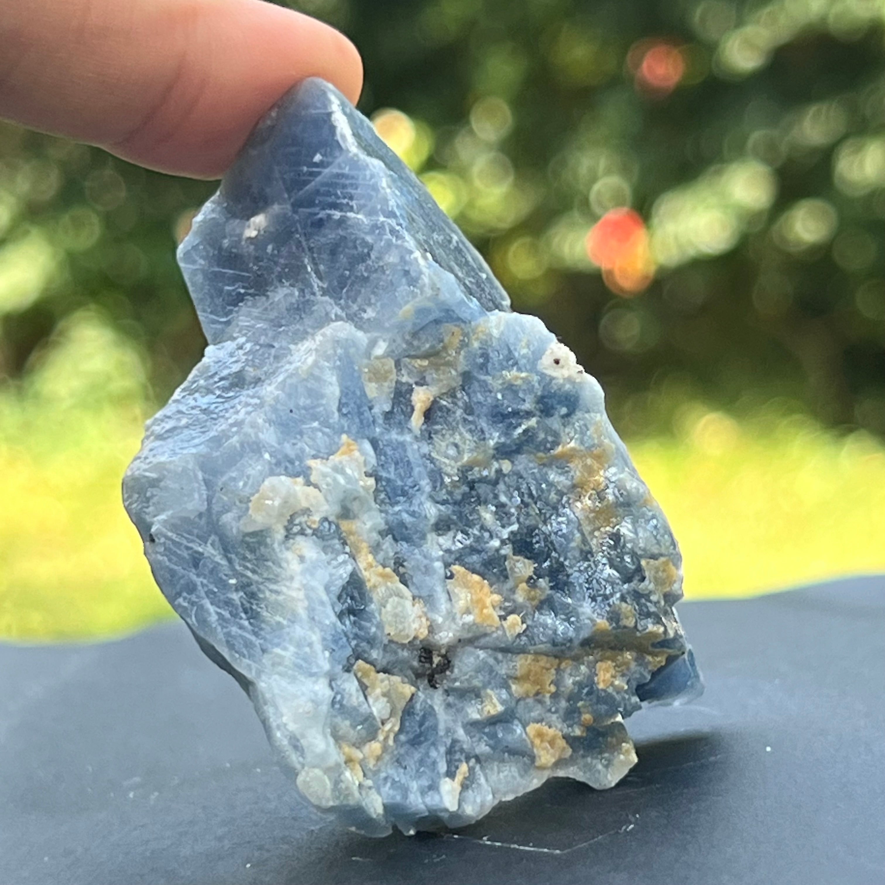 Calcit albastru piatra bruta din Namibia model 5