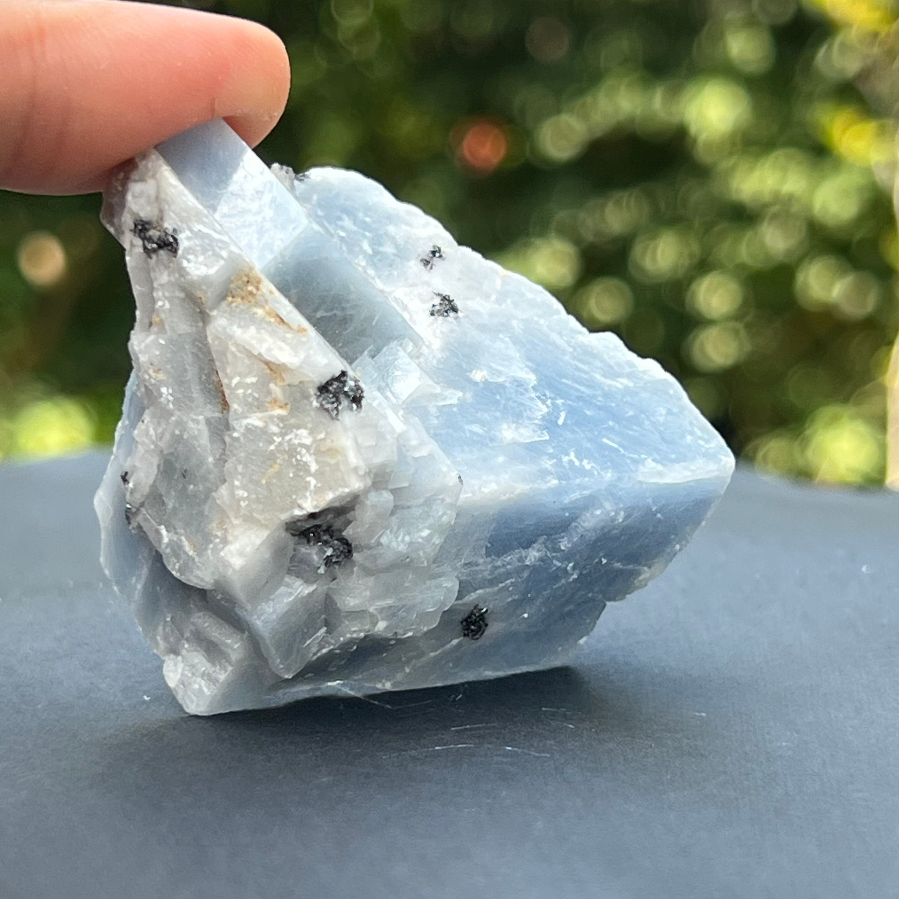 Calcit albastru piatra bruta din Namibia model 6